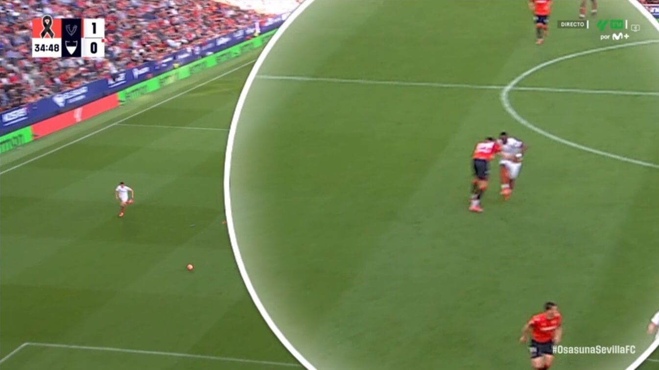  La jugada por la que Lukebakio fue expulsado.