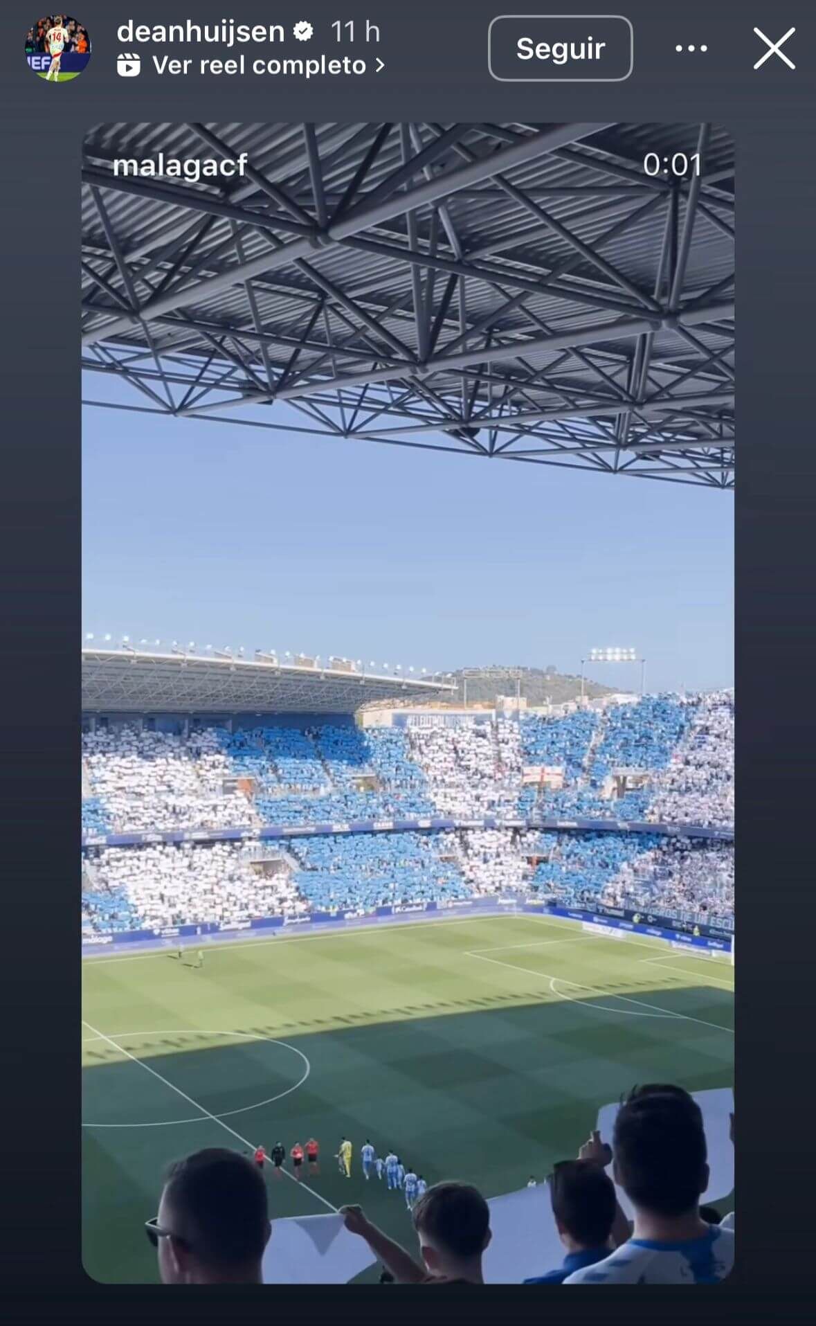  Captura de pantalla del perfil oficial de Dean Huijsen en Instagram.