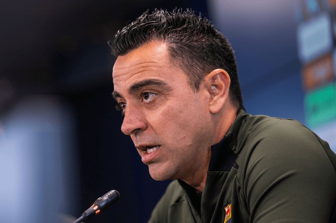  Xavi Hernández, en rueda de prensa del Barça (FOTO: FC Barcelona).
