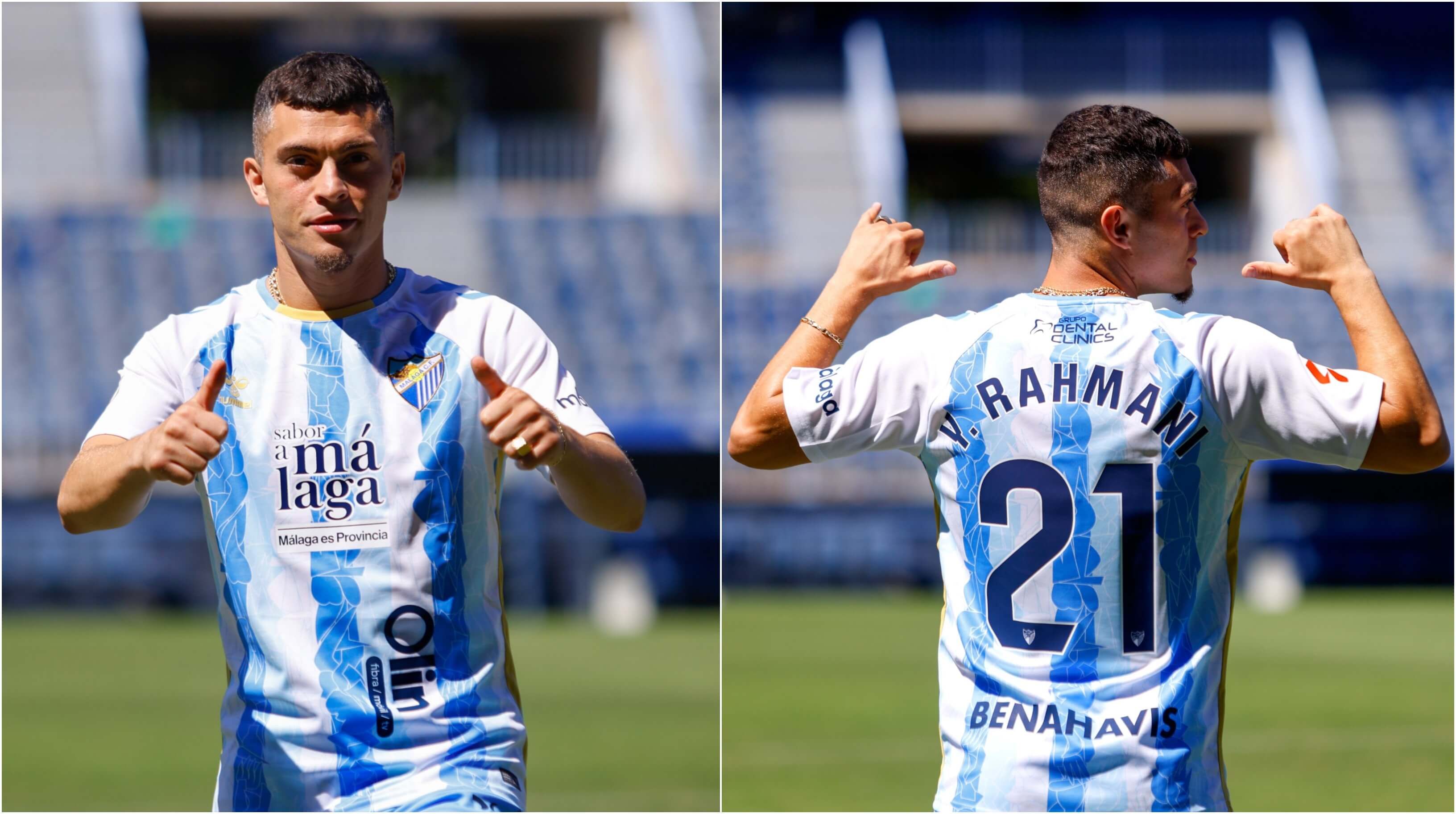  Yanis Rahmani, en su presentación en La Rosaleda.