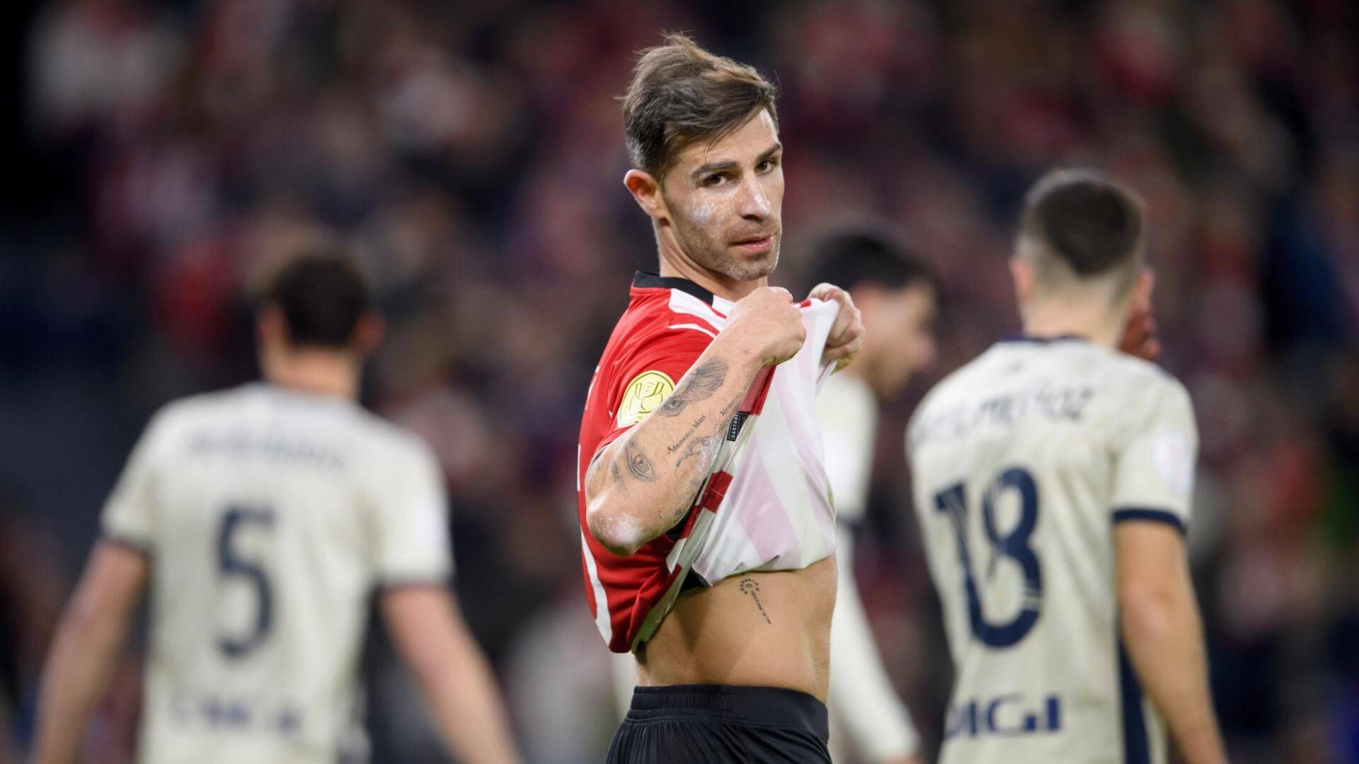  Yeray, tras caer en Copa ante Osasuna en San Mamés.