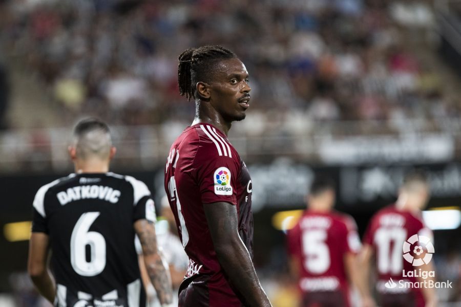  Jair Amador, durante el Cartagena-Real Zaragoza en Cartagonova.