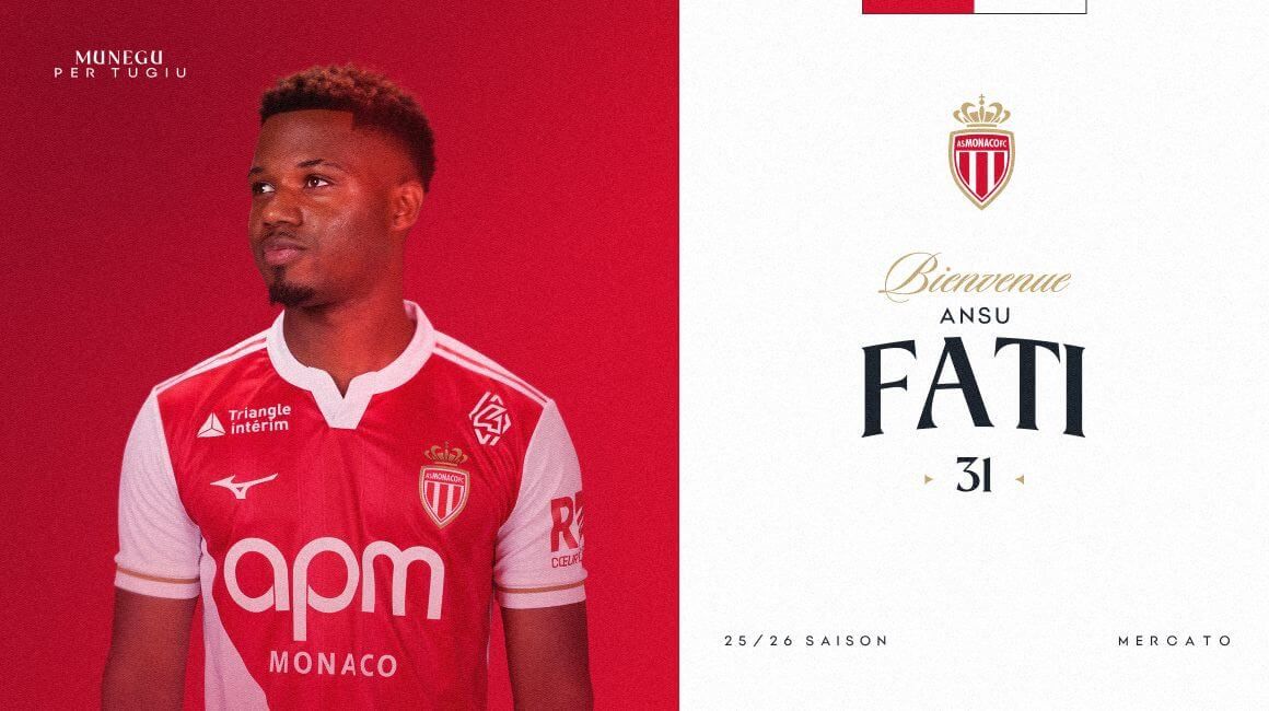  La imagen con la que el Mónaco hace oficial la cesión de Ansu Fati (asmonaco.com)