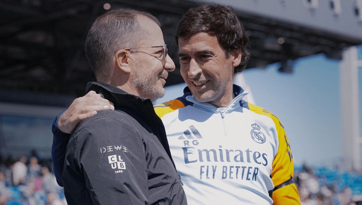  José Juan Romero y Raúl González, en la previa del Castilla-Ceuta.