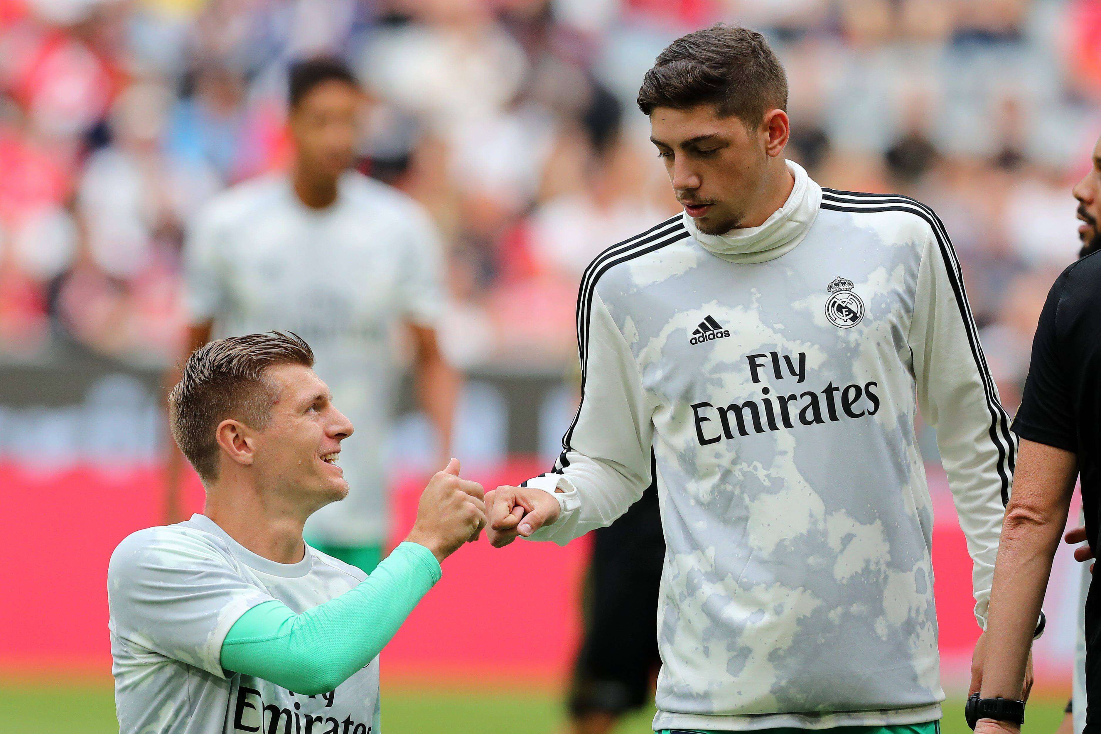 Toni Kroos y Fede Valverde, en un partido de pretemporada de 2019