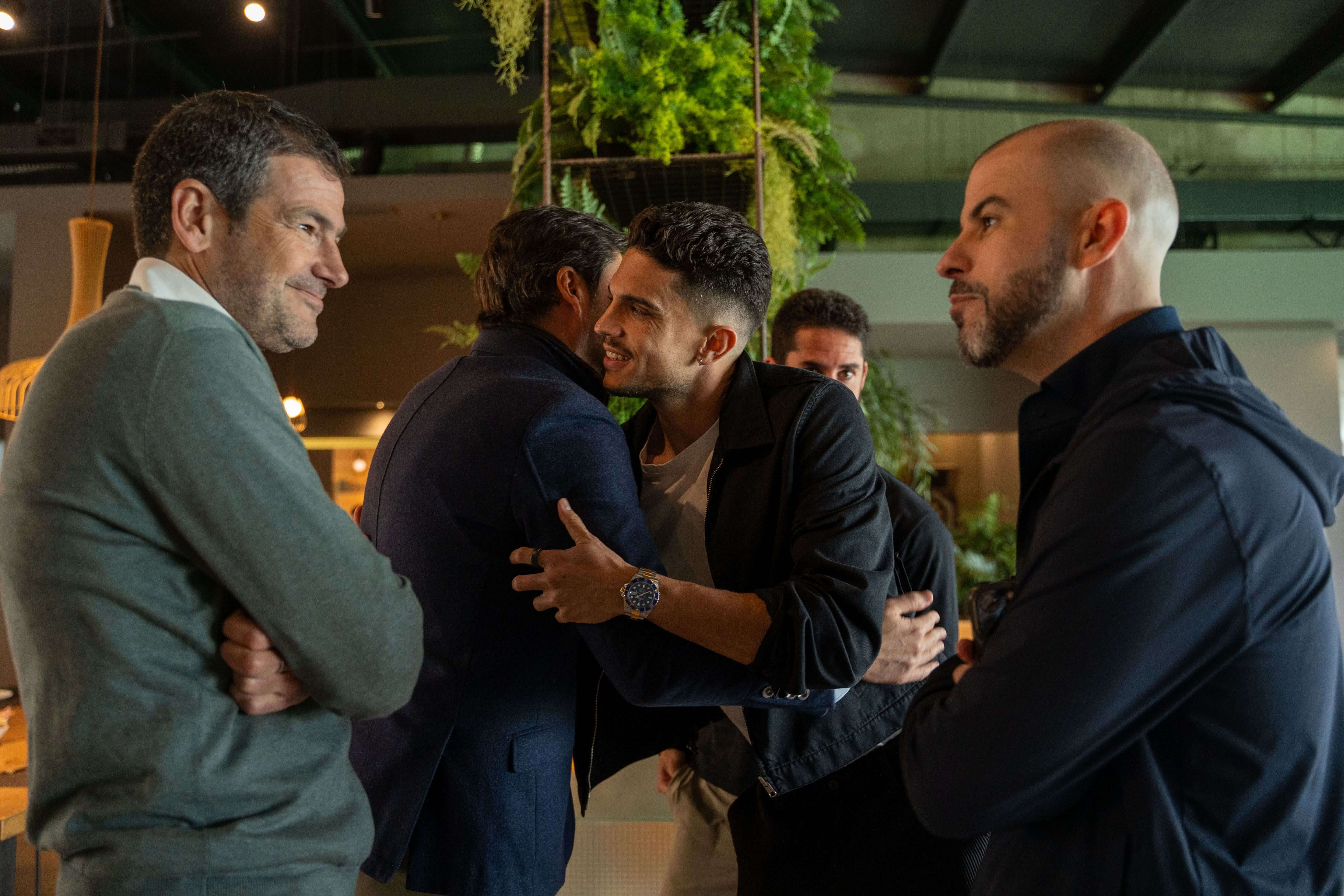 Imagen de la plantilla del Real Betis durante la reunión.