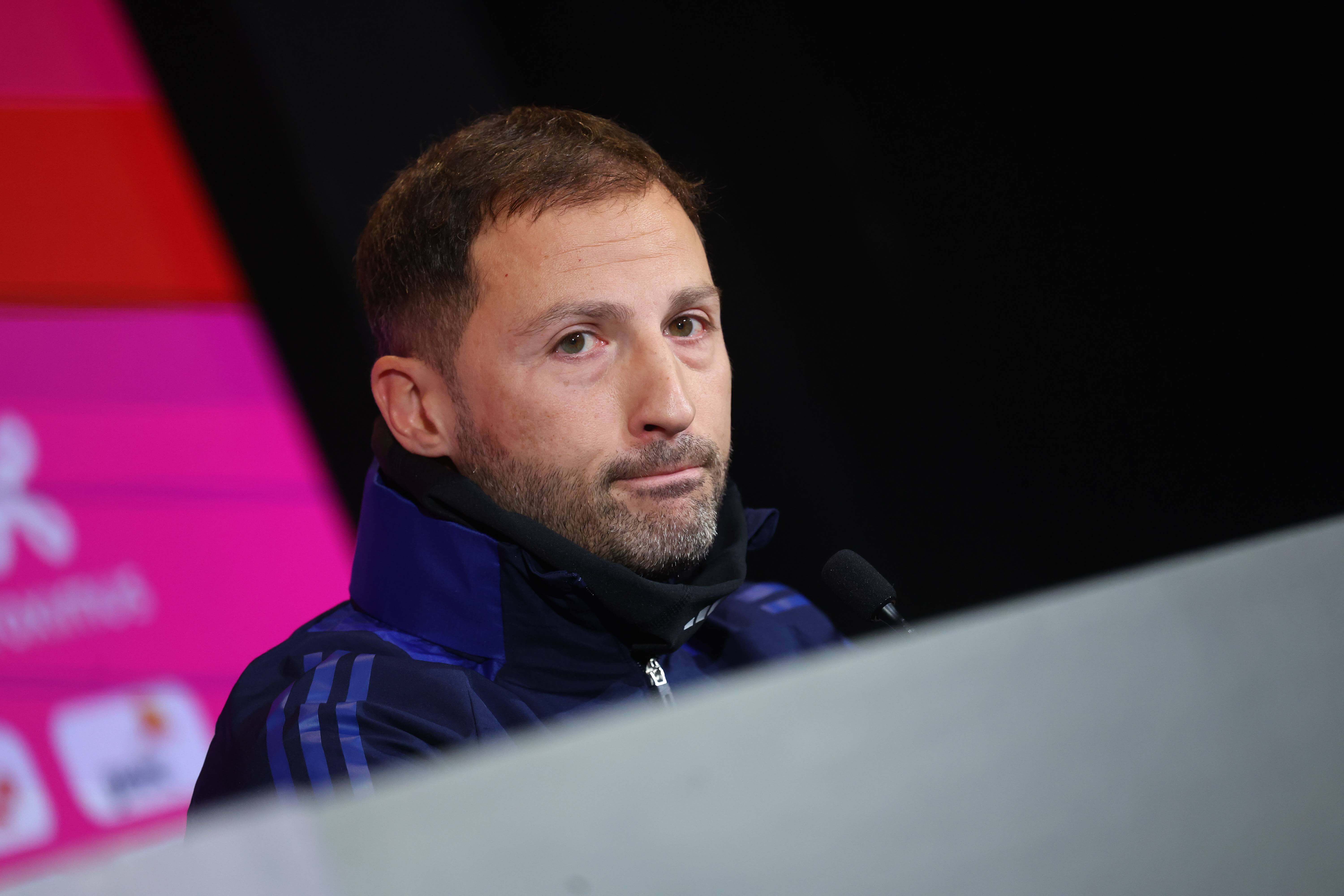 Domenico Tedesco, en sala de prensa.