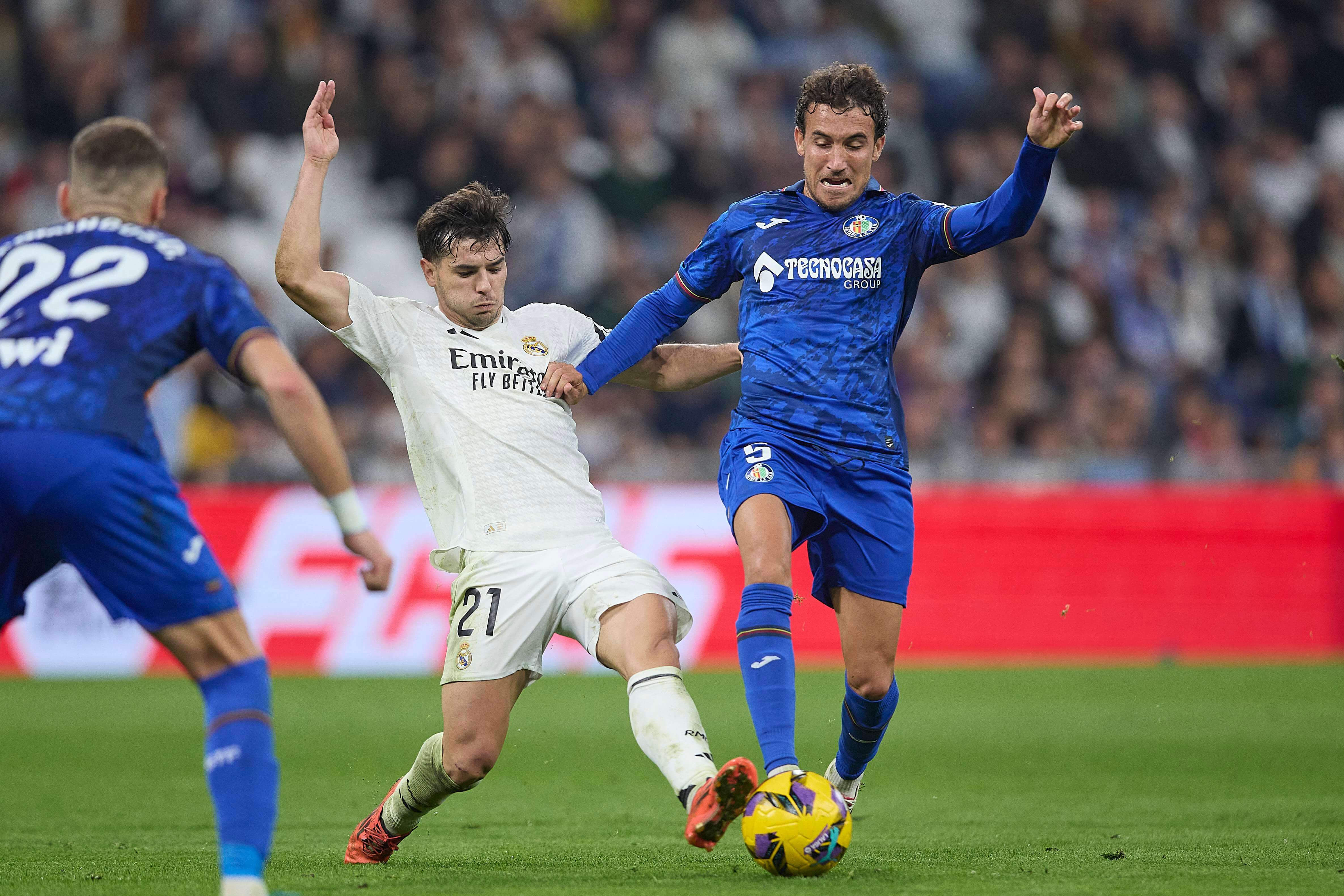  Brahim Díaz en el partido ante el Getafe en el Bernabéu