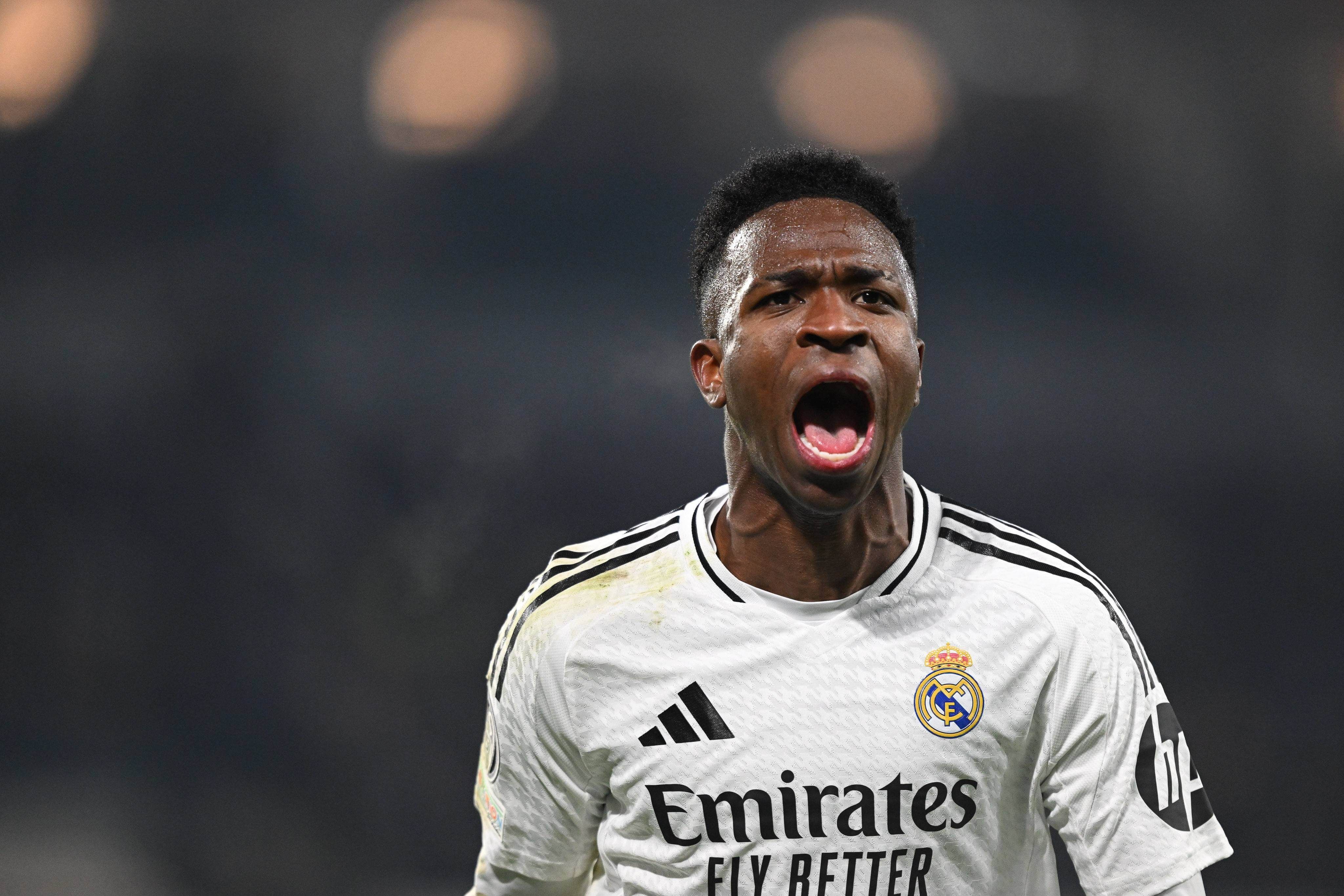  Vinicius Júnior celebrando un gol con el Real Madrid.