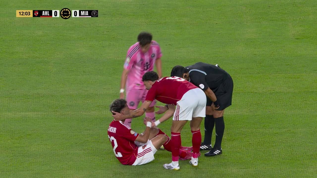 Emam Ashour lesionado en el Inter Miami - Al-Alhy (ElDesmarque)