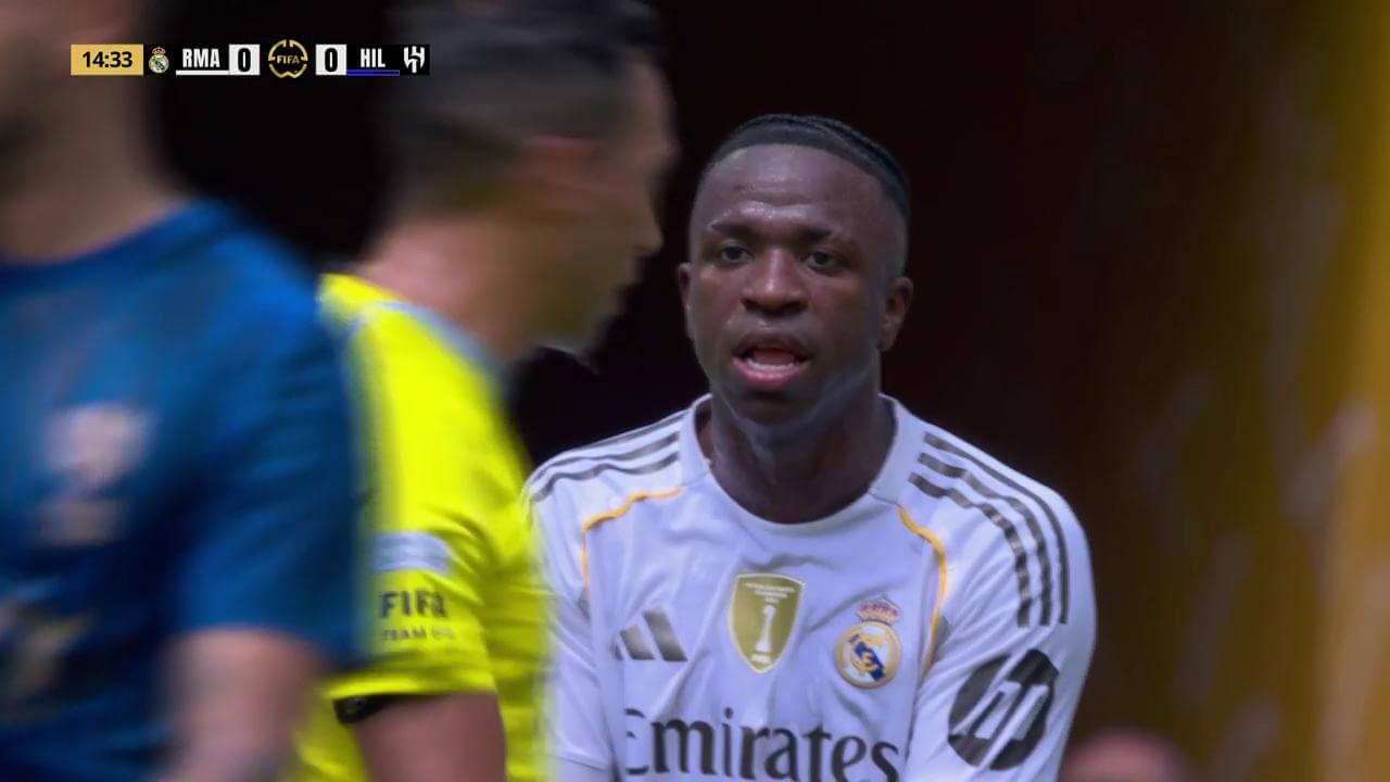Vinicius, durante el partido frente a Al-Hilal