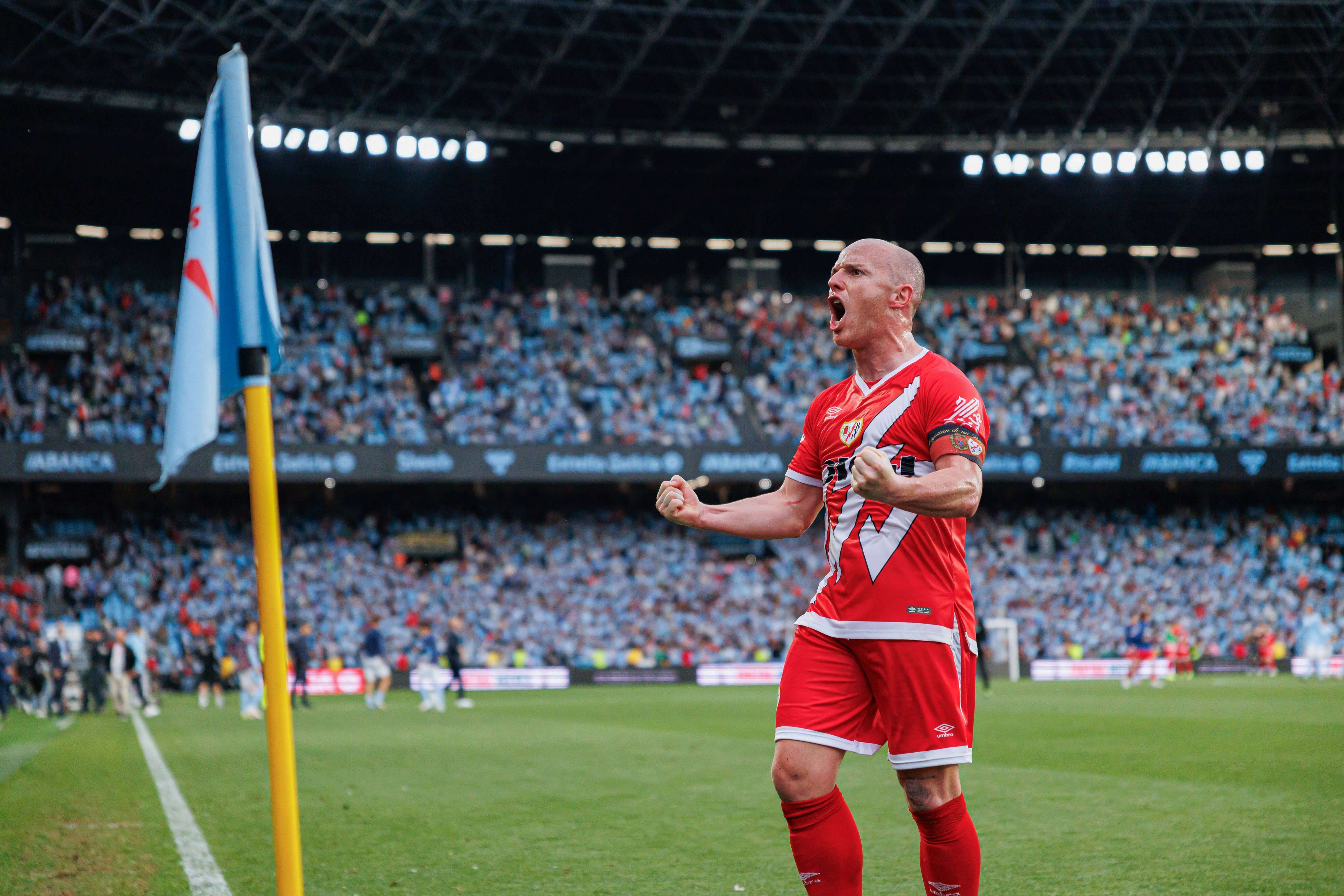  Isi Palazón celebrando en Balaídos