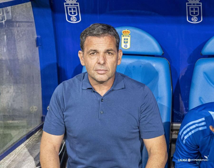 Javi Calleja, en el estreno liguero en el Tartiere.