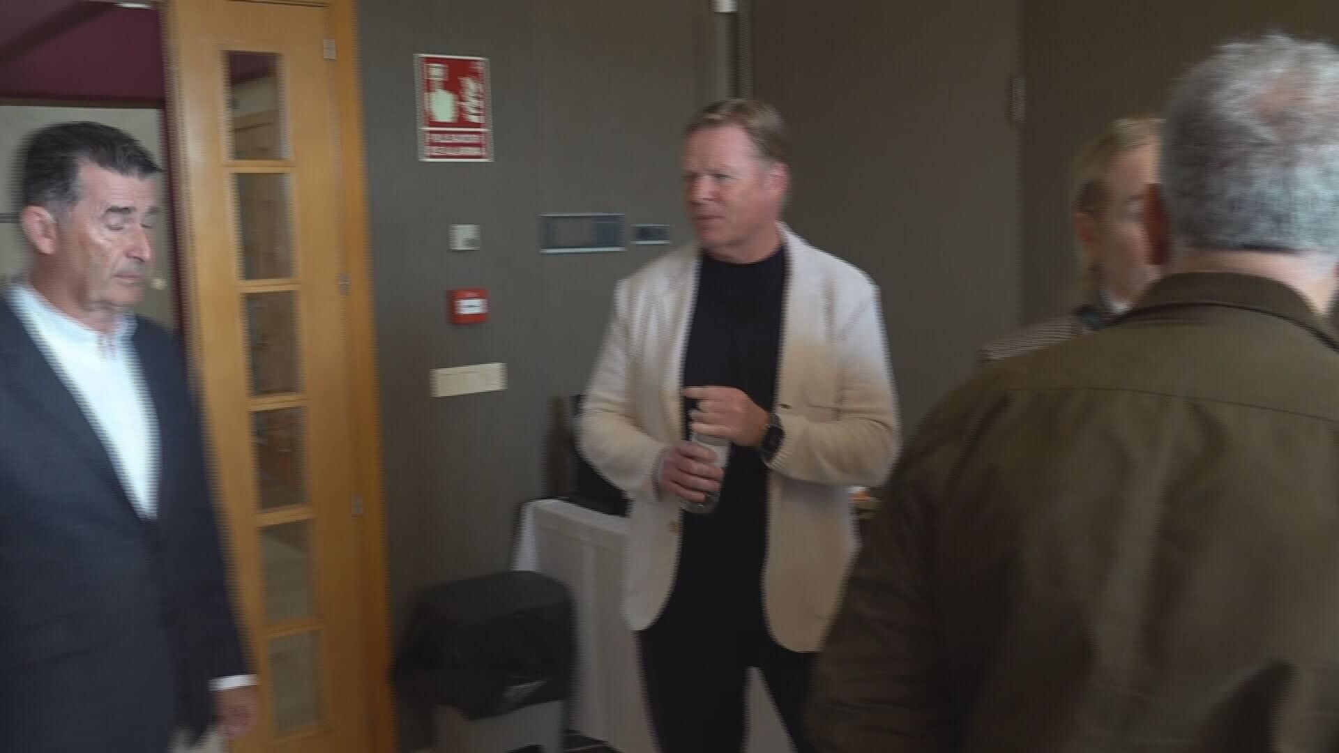 Ronald Koeman, durante el acto que tuvo lugar en Barcelona.