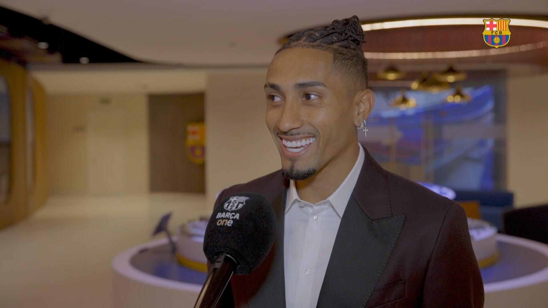  Raphinha se muestra feliz tras su renovación (foto: Barcelona One).