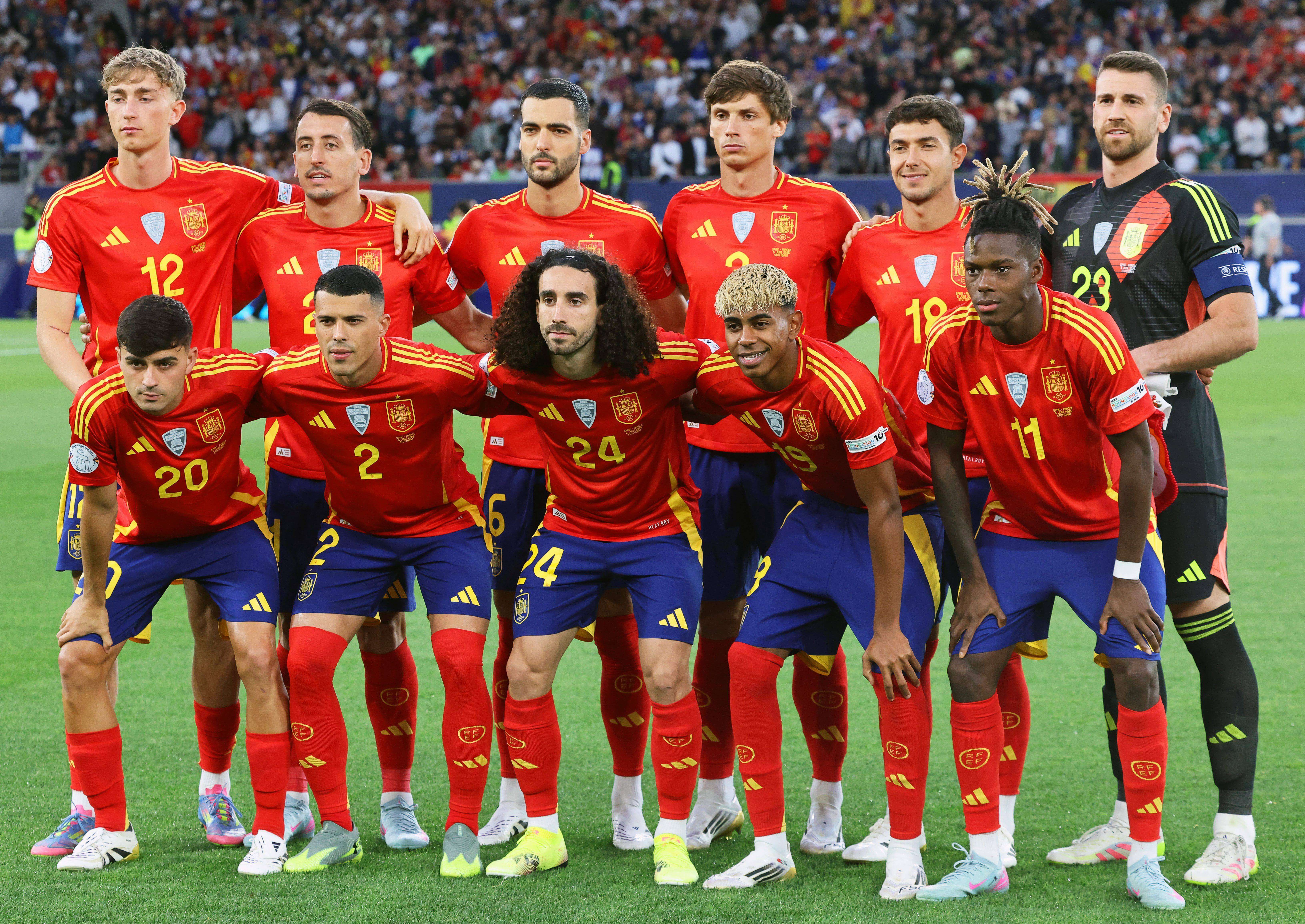  El once de España ante Francia en semifinales de la Nations League.