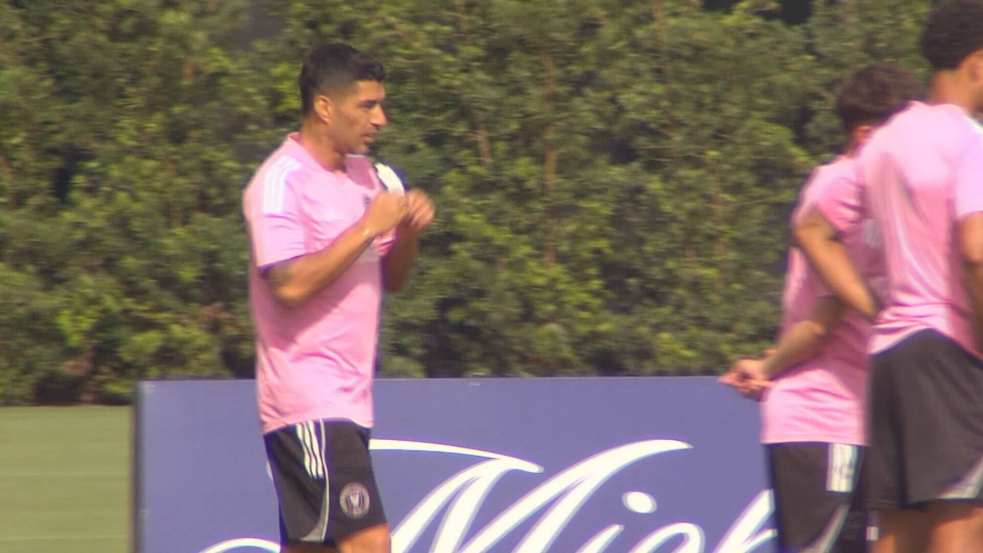  Luis Suárez, durante el entrenamiento