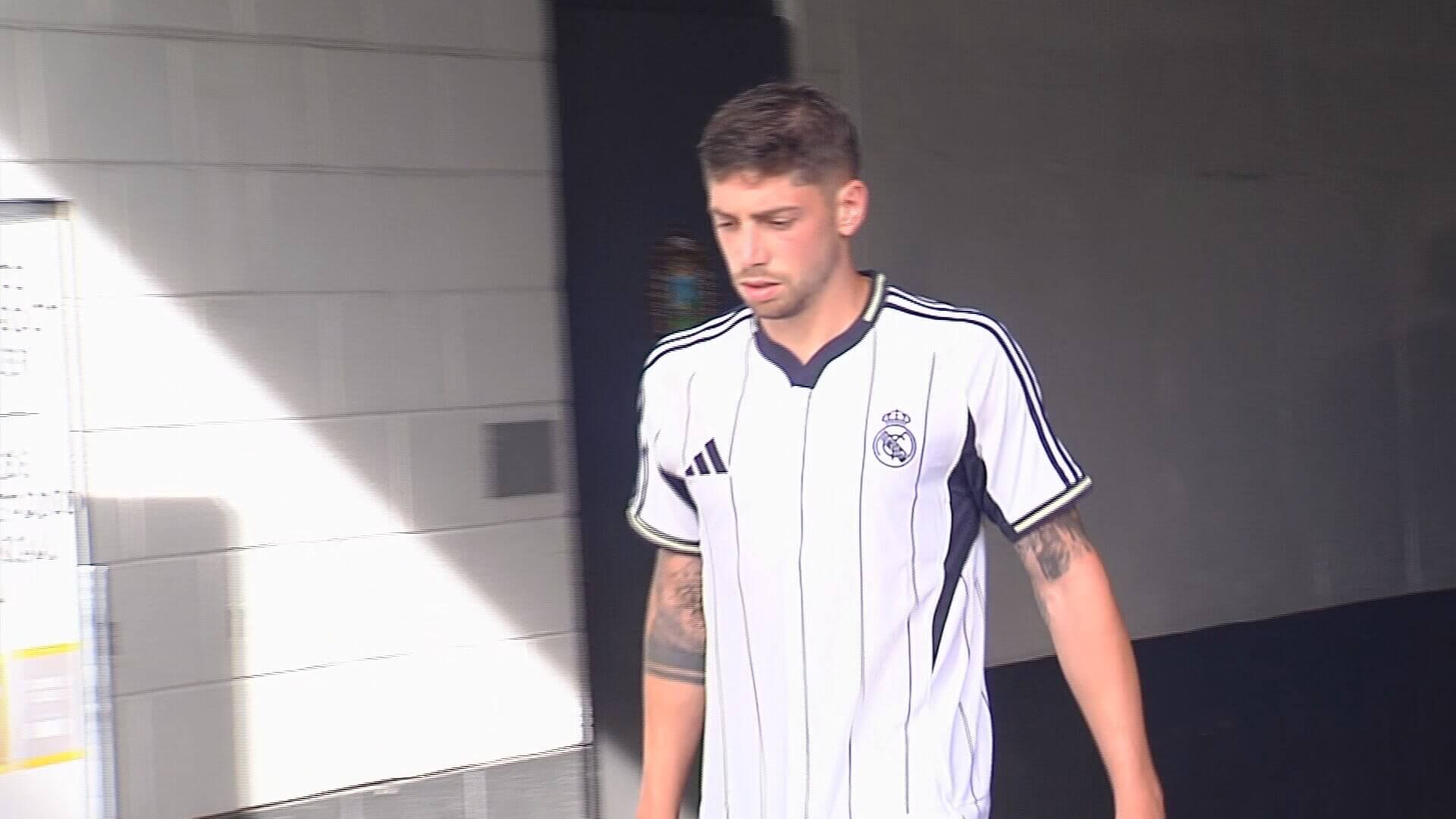  La cara de Fede Valverde al abandonar el Hard Rock Stadium