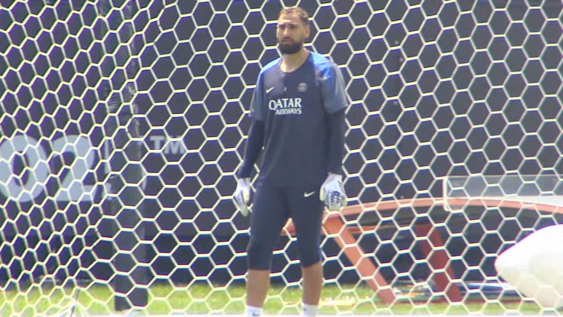  Donnaruma, en un entrenamiento con el PSG
