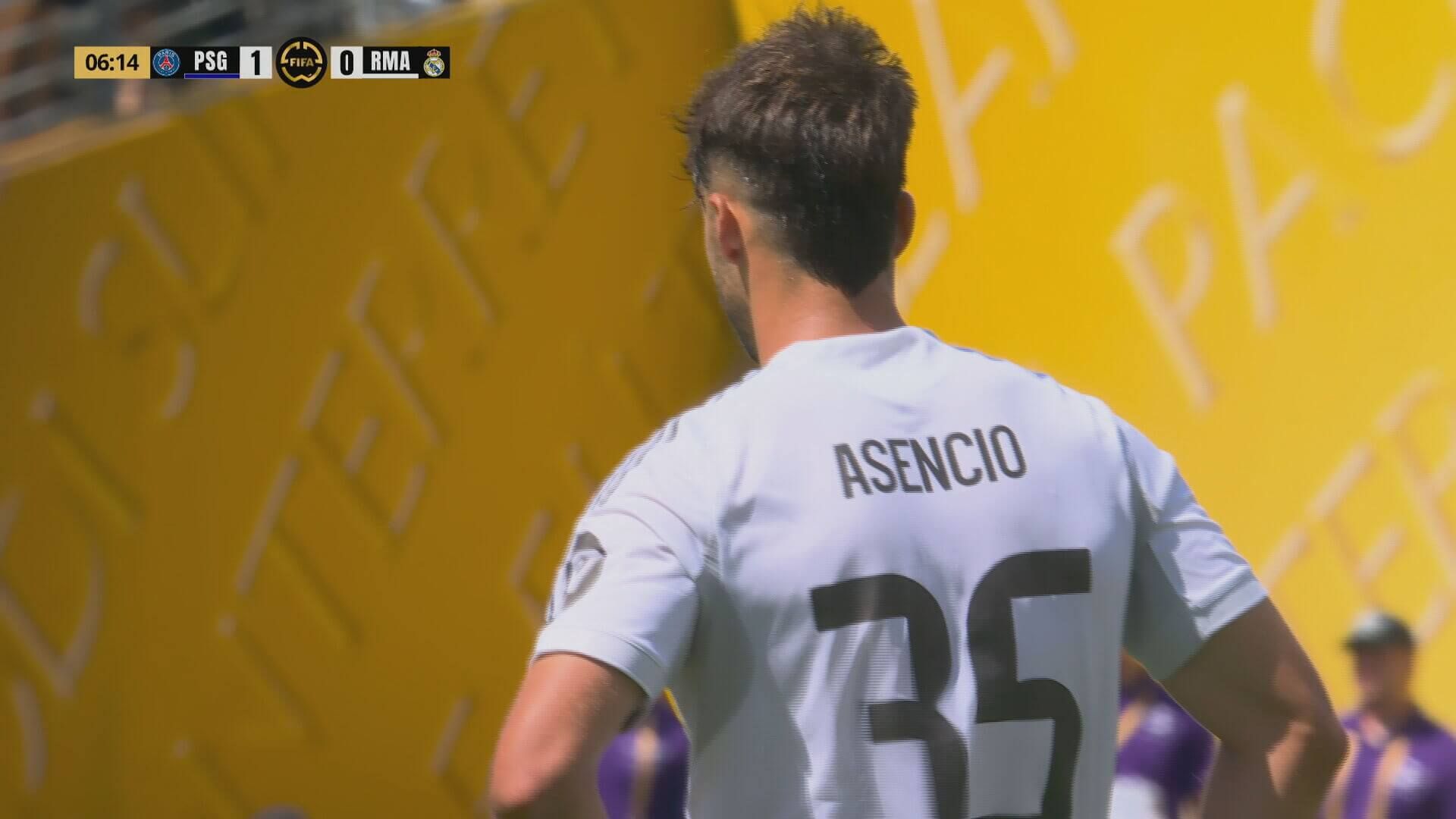  Asencio, tras el gol encajado