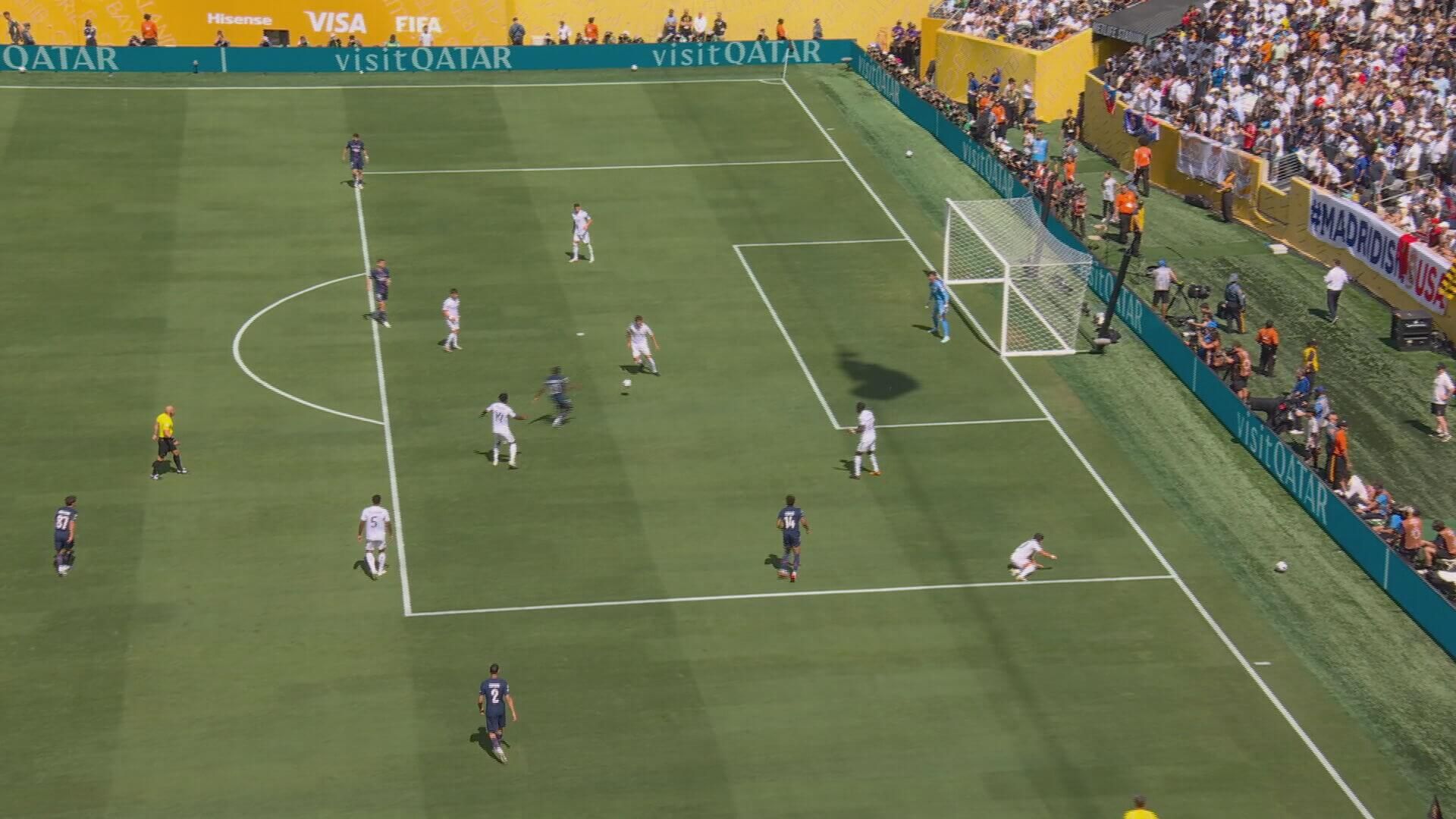  El error de Asencio en el gol del PSG