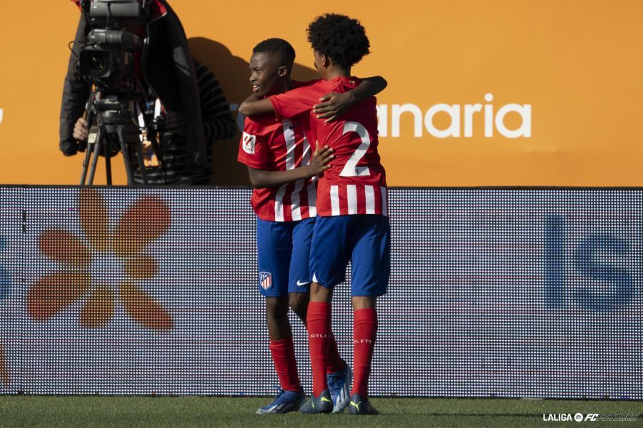  Celebración de uno de los goles del Atleti ante el Liverpool.
