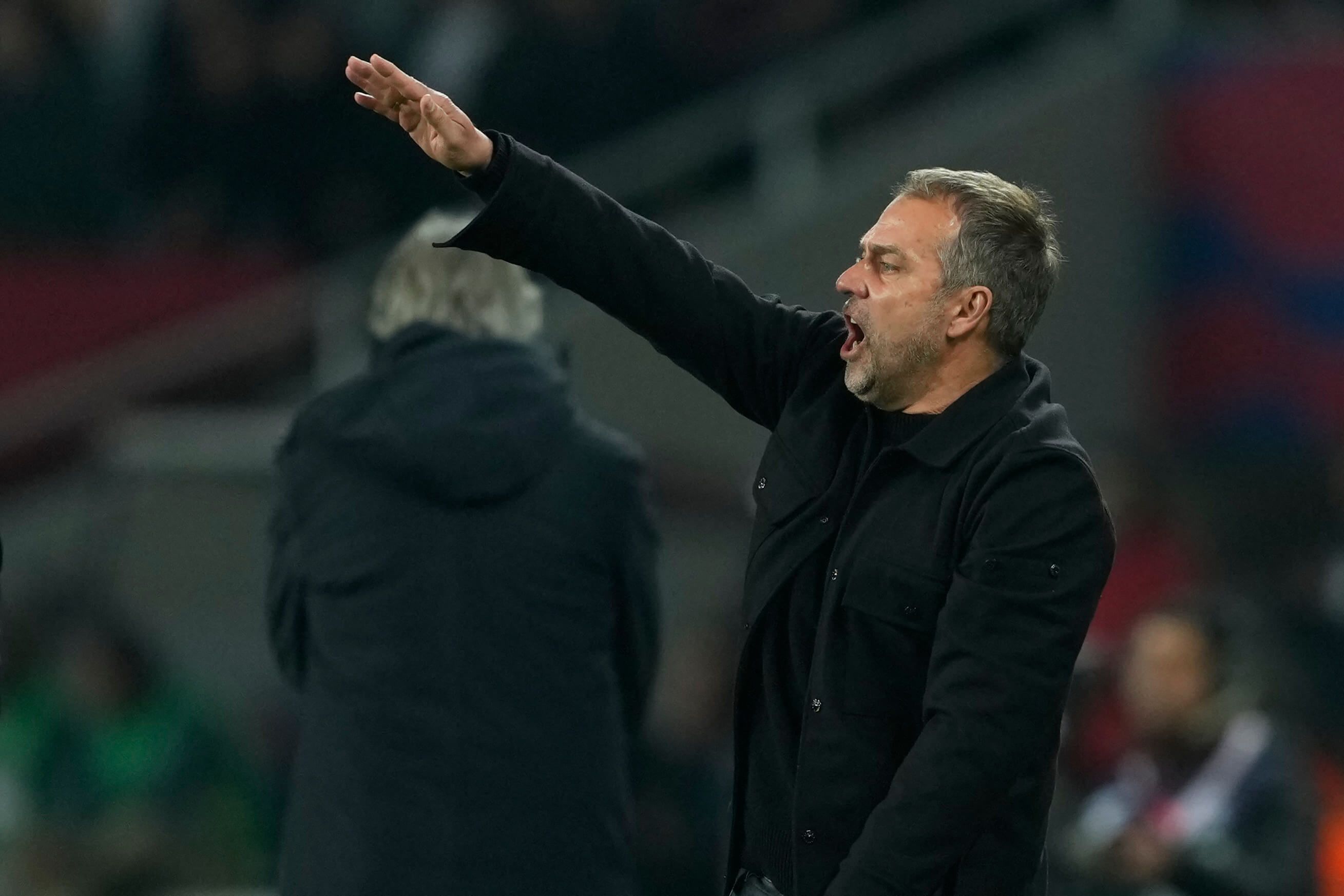 Hansi Flick, en el partido ante el Betis