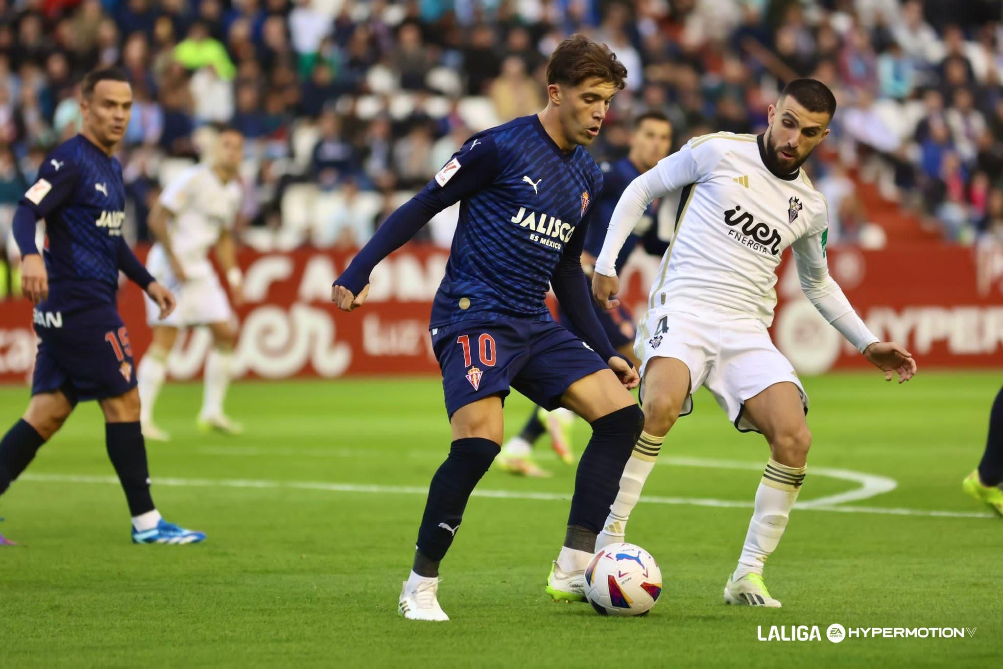 Nacho Méndez en el Albacete - Sporting.
