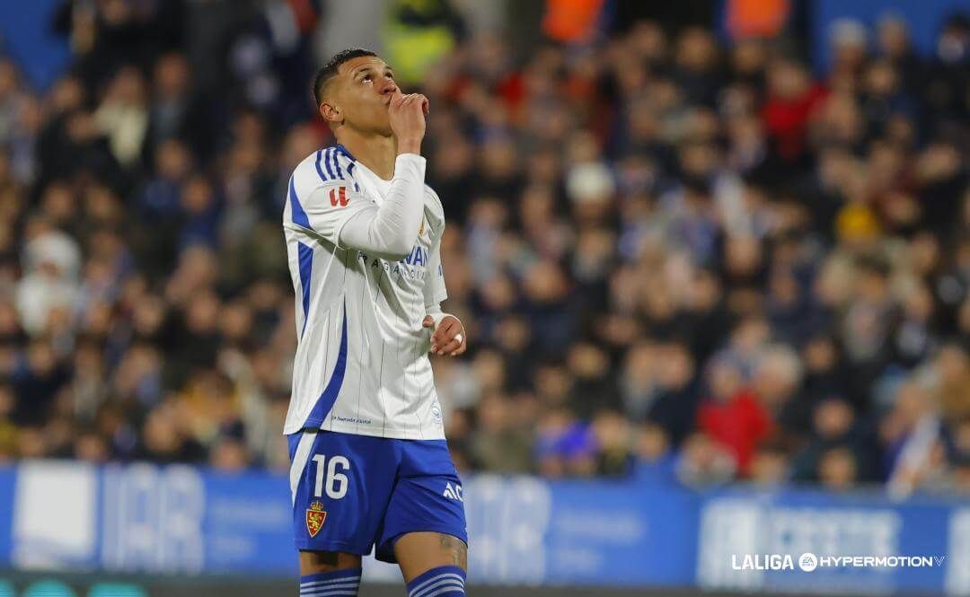  Kervin Arriaga, en un partido del Real Zaragoza (FOTO: LALIGA).