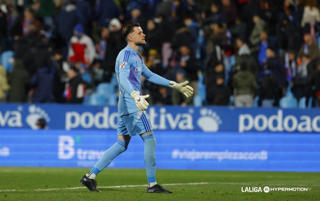  Joan Femenías, en un partido del Real Zaragoza (FOTO: LALIGA).