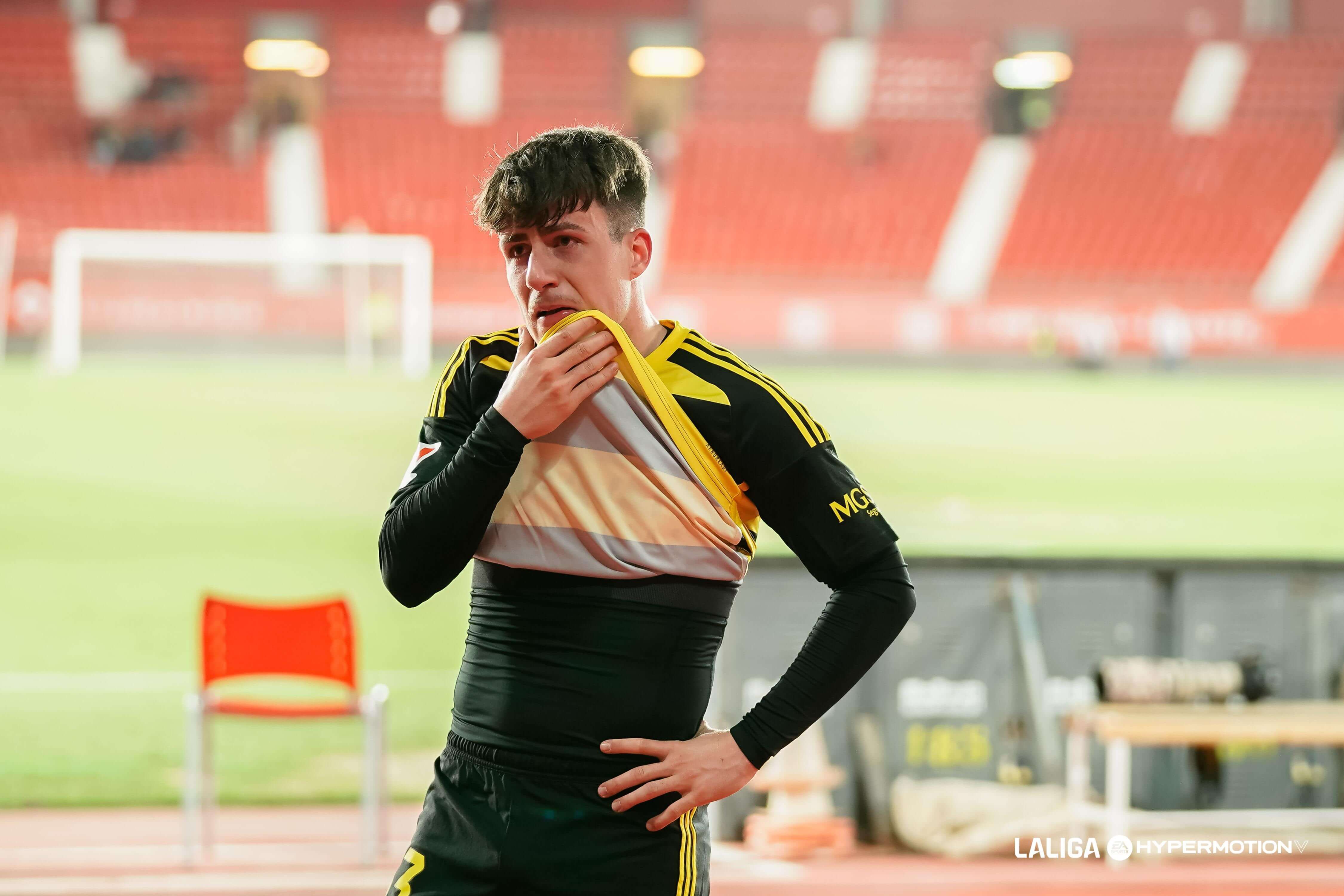 Adrián Liso, con el Real Zaragoza.