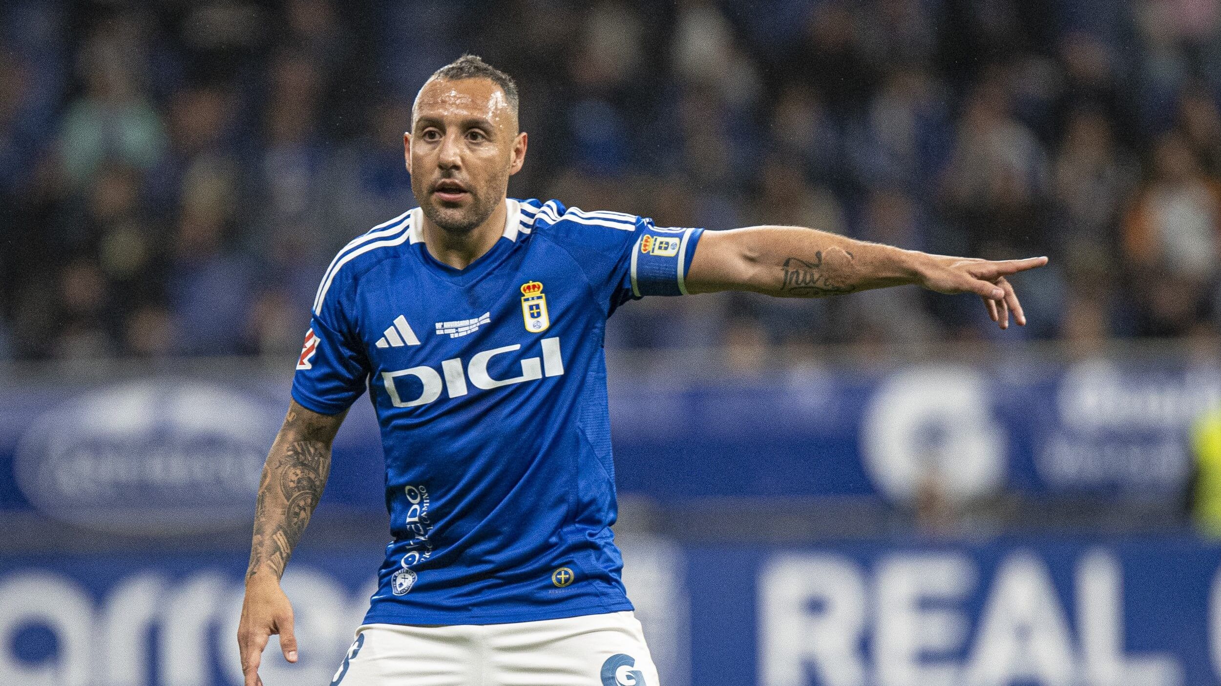  Santi Cazorla, en un partido del Real Oviedo.