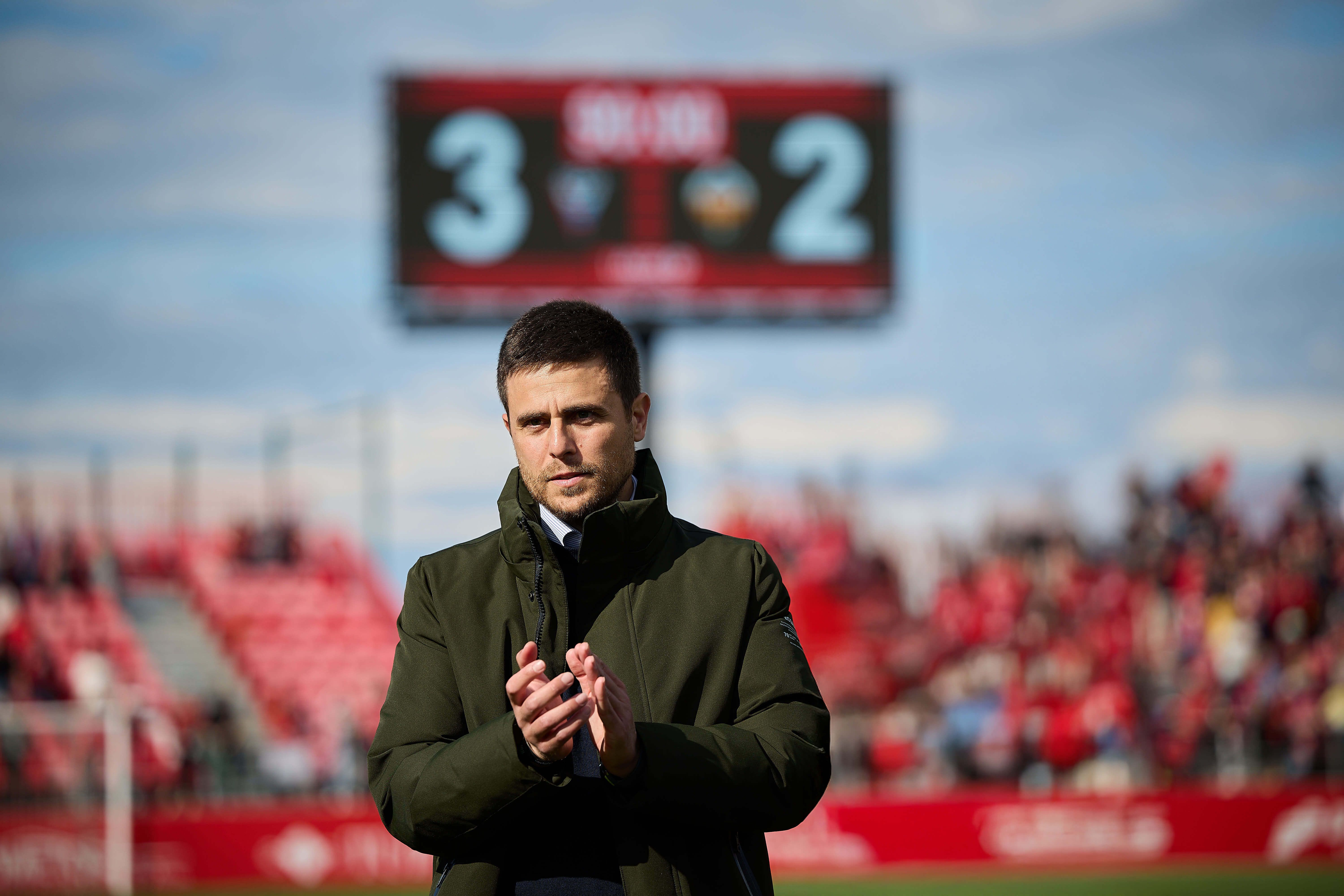 Alessio Lisci, en un partido del Mirandés (Foto: LaLiga).