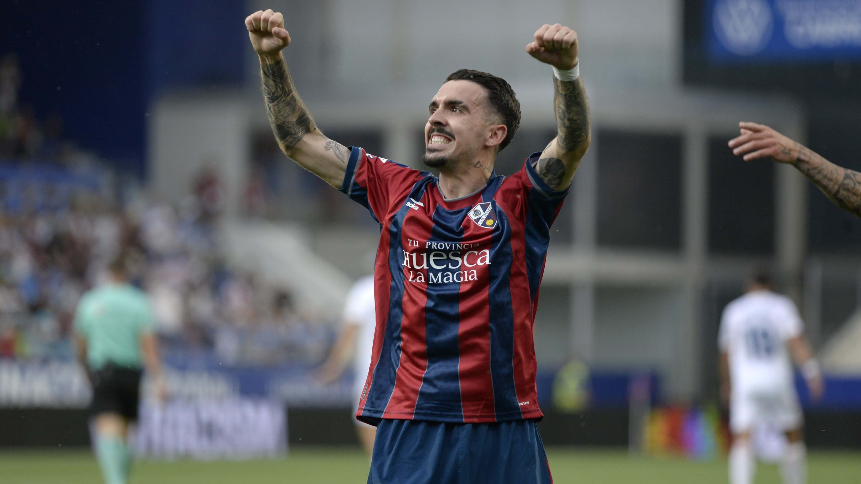 Joaquín Muñoz, jugador de la SD Huesca.