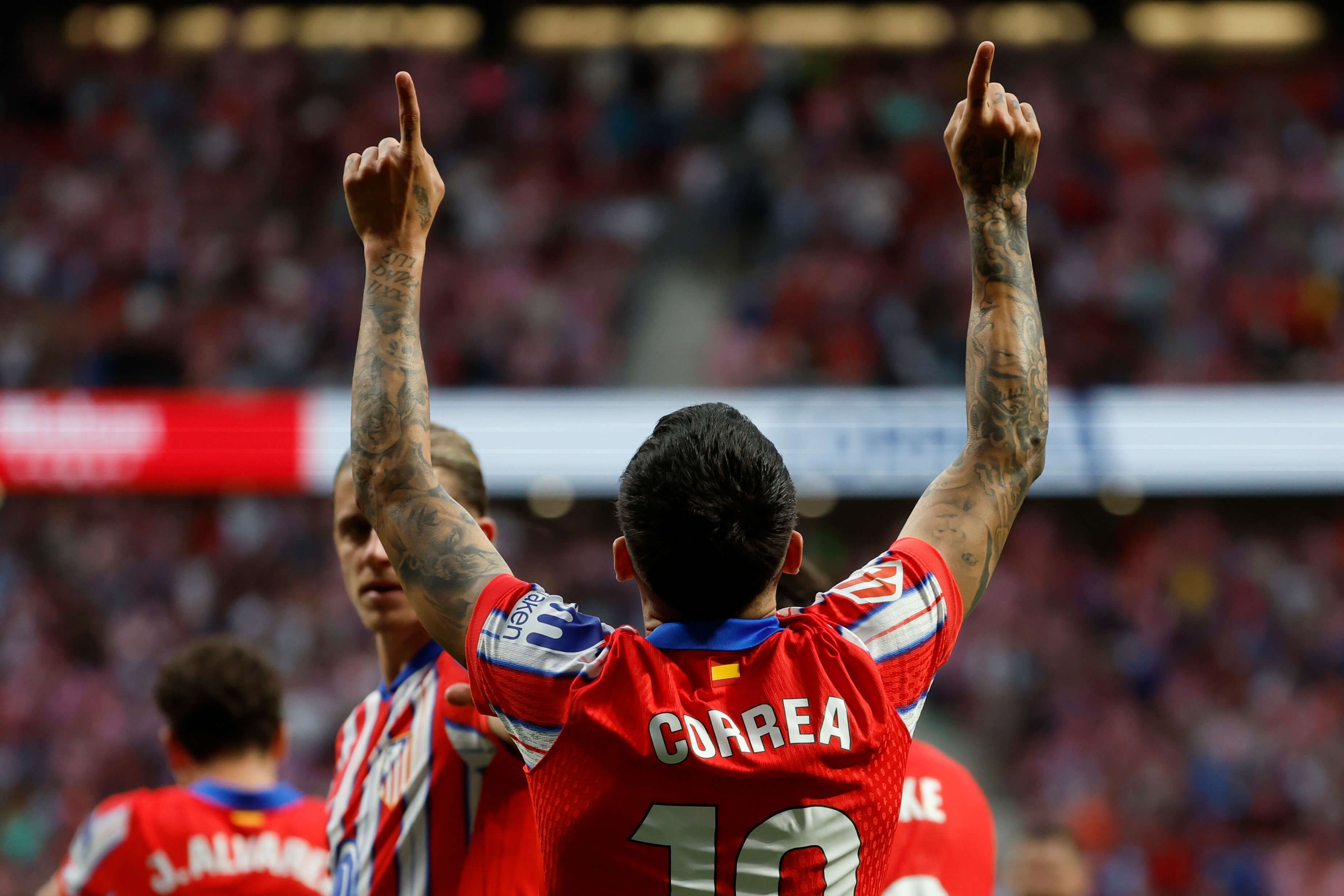  Ángel Correa, celebrando un gol en el Metropolitano