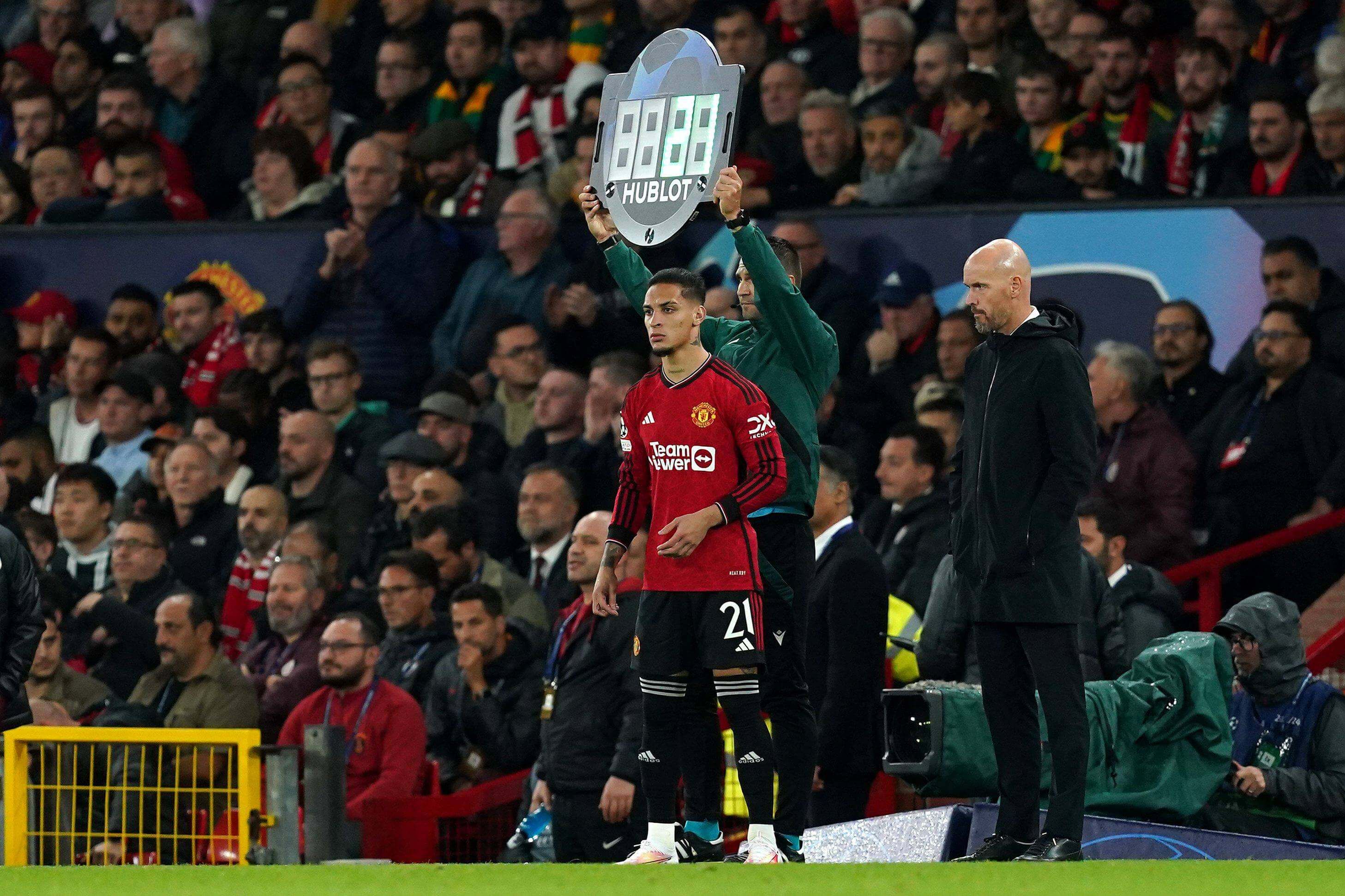  Antony y Ten Hag, en el Manchester United.