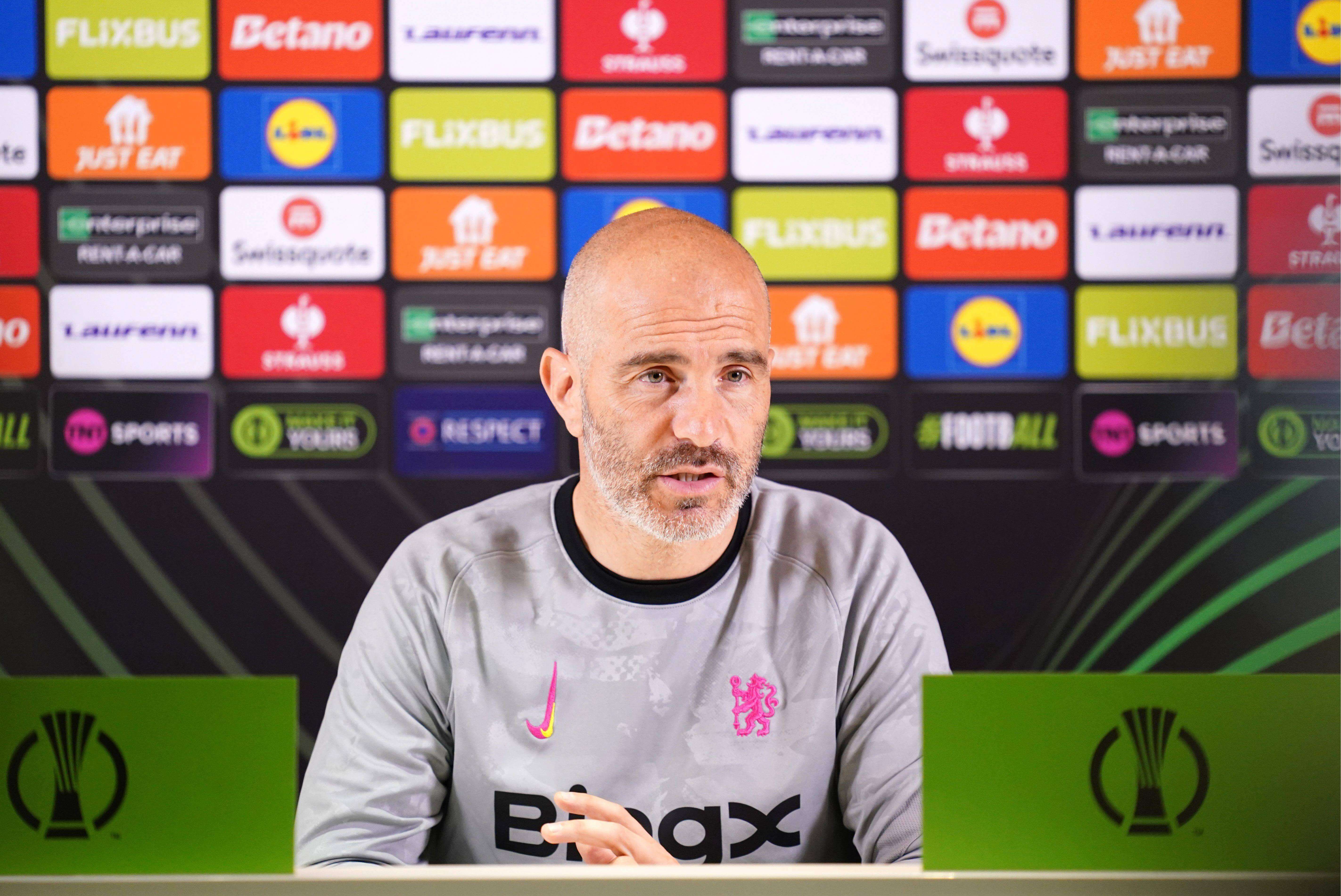  Enzo Maresca, en sala de prensa.