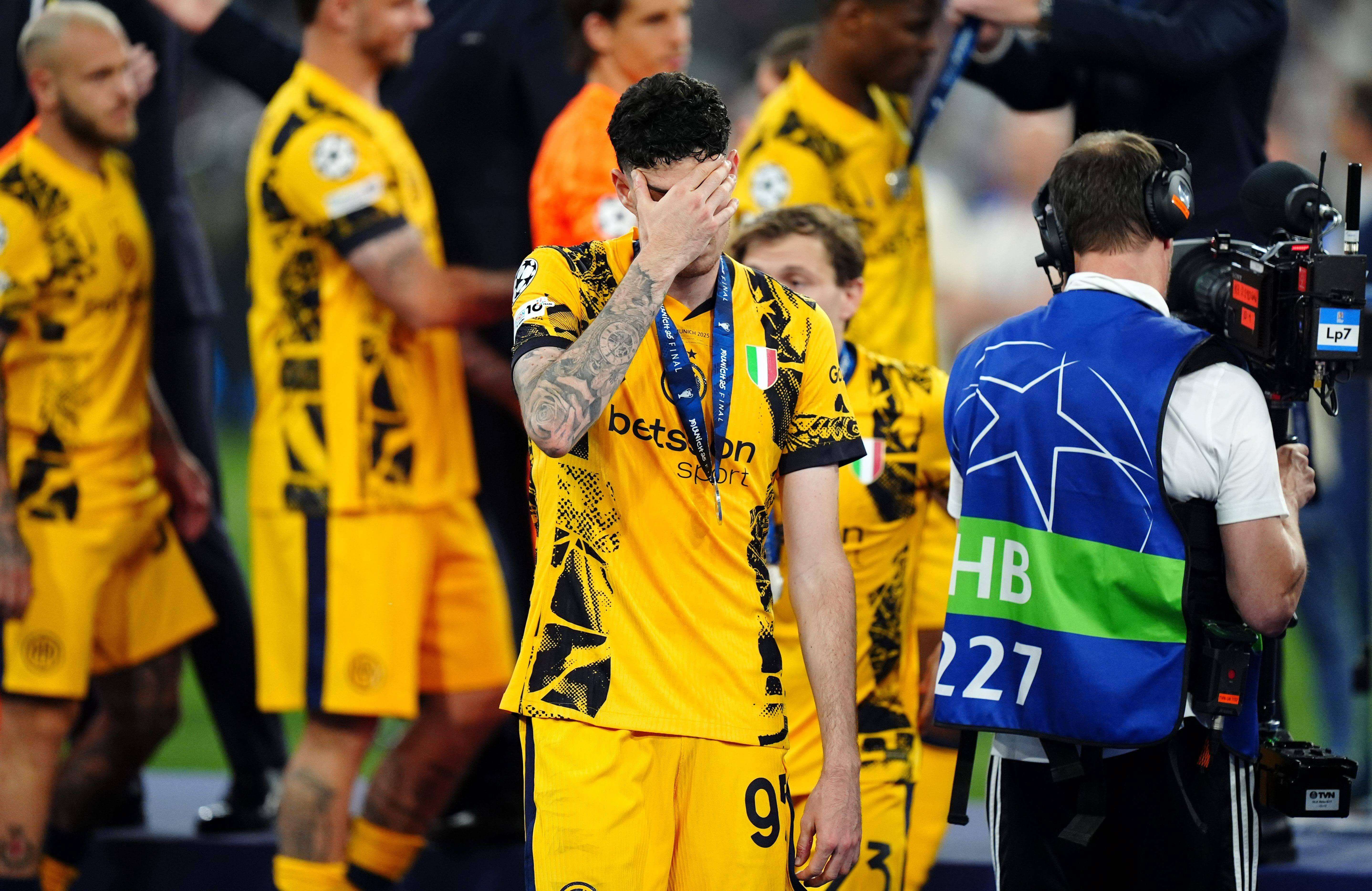 Mehdi Taremi, tras perder la final de Champions con el Inter de Milán.