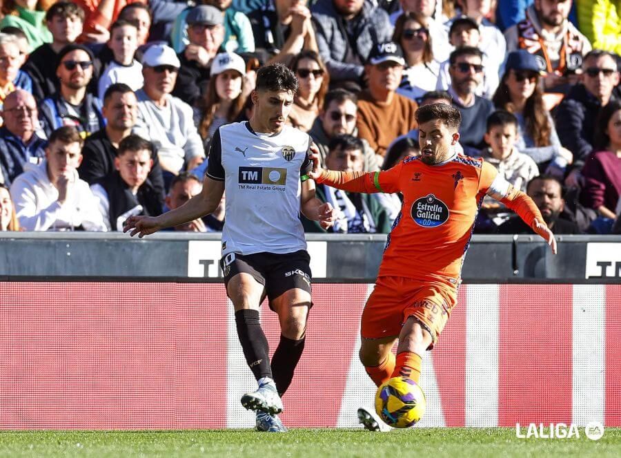 Fran Beltrán en Mestalla.