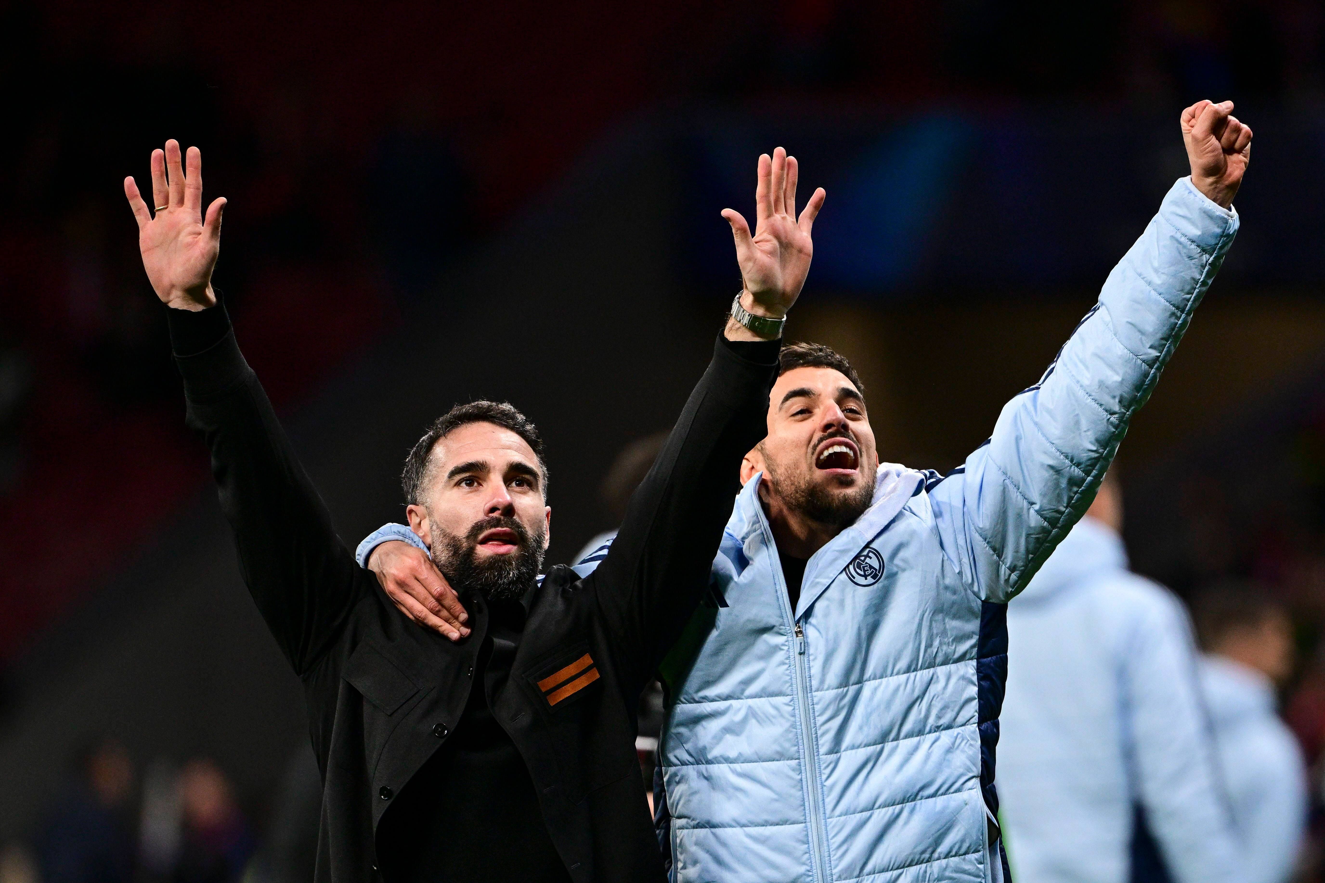  Dani Carvajal y Dani Ceballos celebrando la victoria ante el Atlético (Cordon Press)