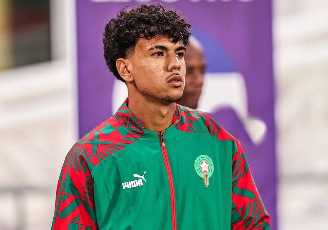 Adam Aznou, con Marruecos.