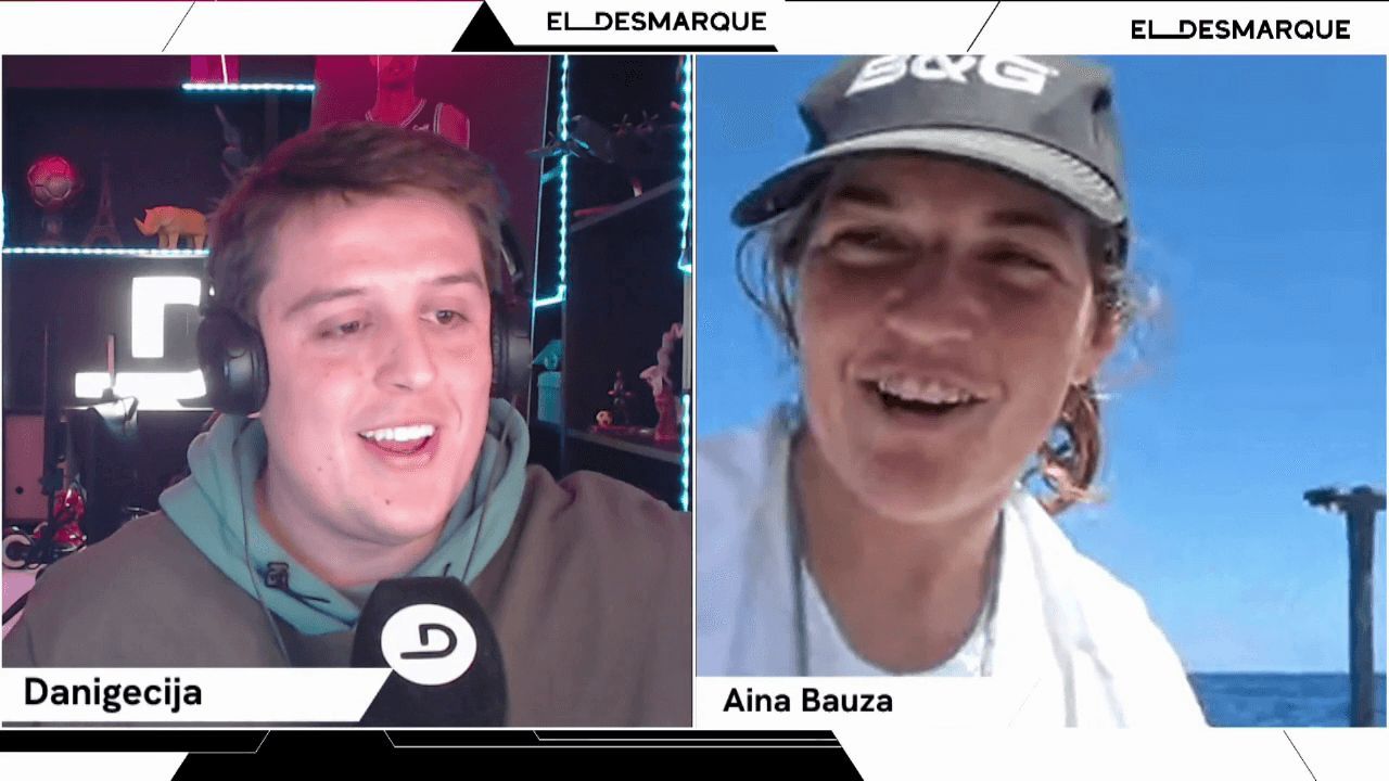  Aina Bauzá junto a Daniel Écija en el 'Twitch de ElDesmarque'