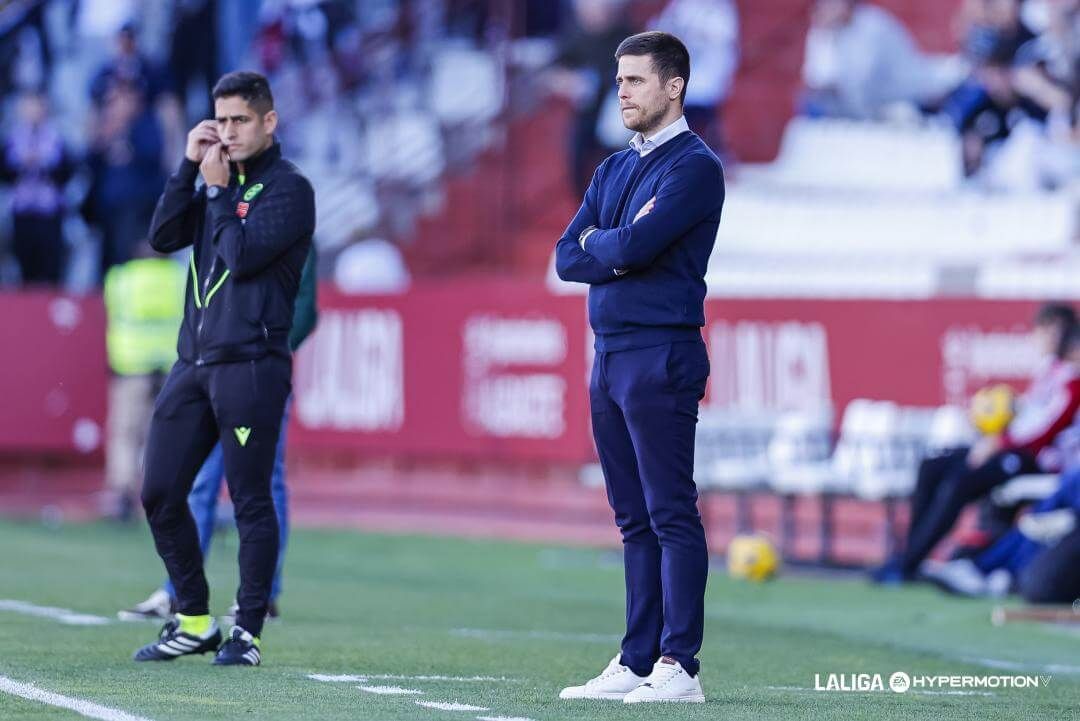 Alessio Lisci, en un partido del Mirandés.