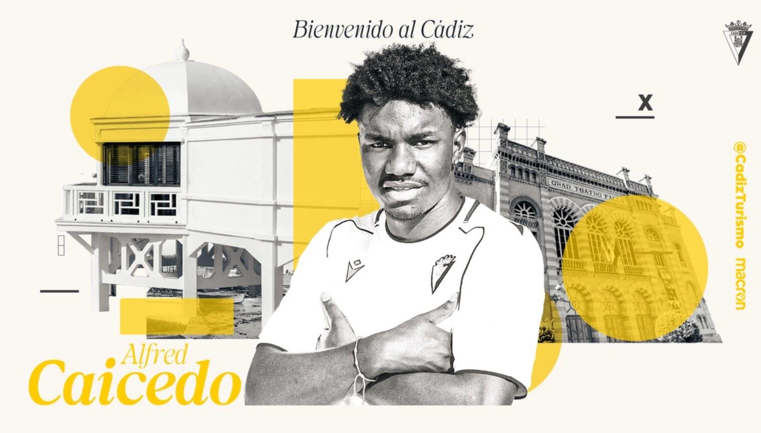 Alfred Caicedo, nuevo jugador del Cádiz.