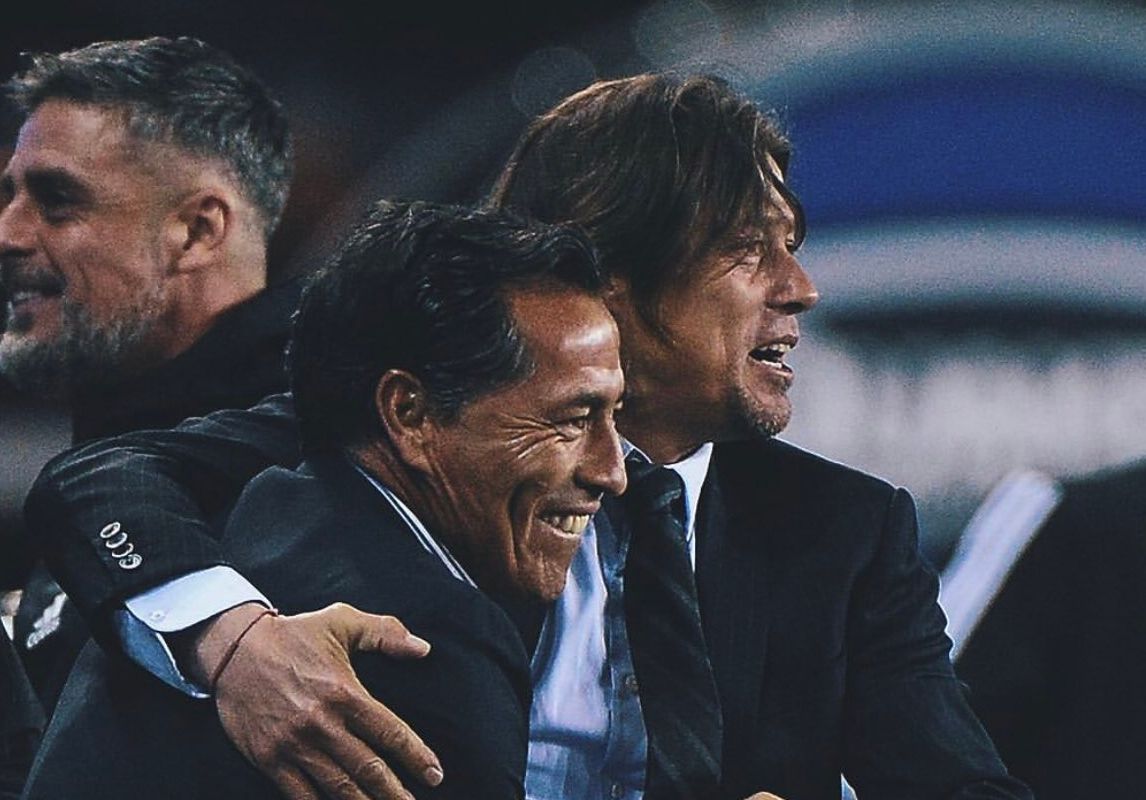 Matías Almeyda, durante un partido como entrenador.