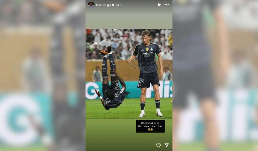 Antonio Rüdiger y Dean Huijsen en el partido ante Salzburgo