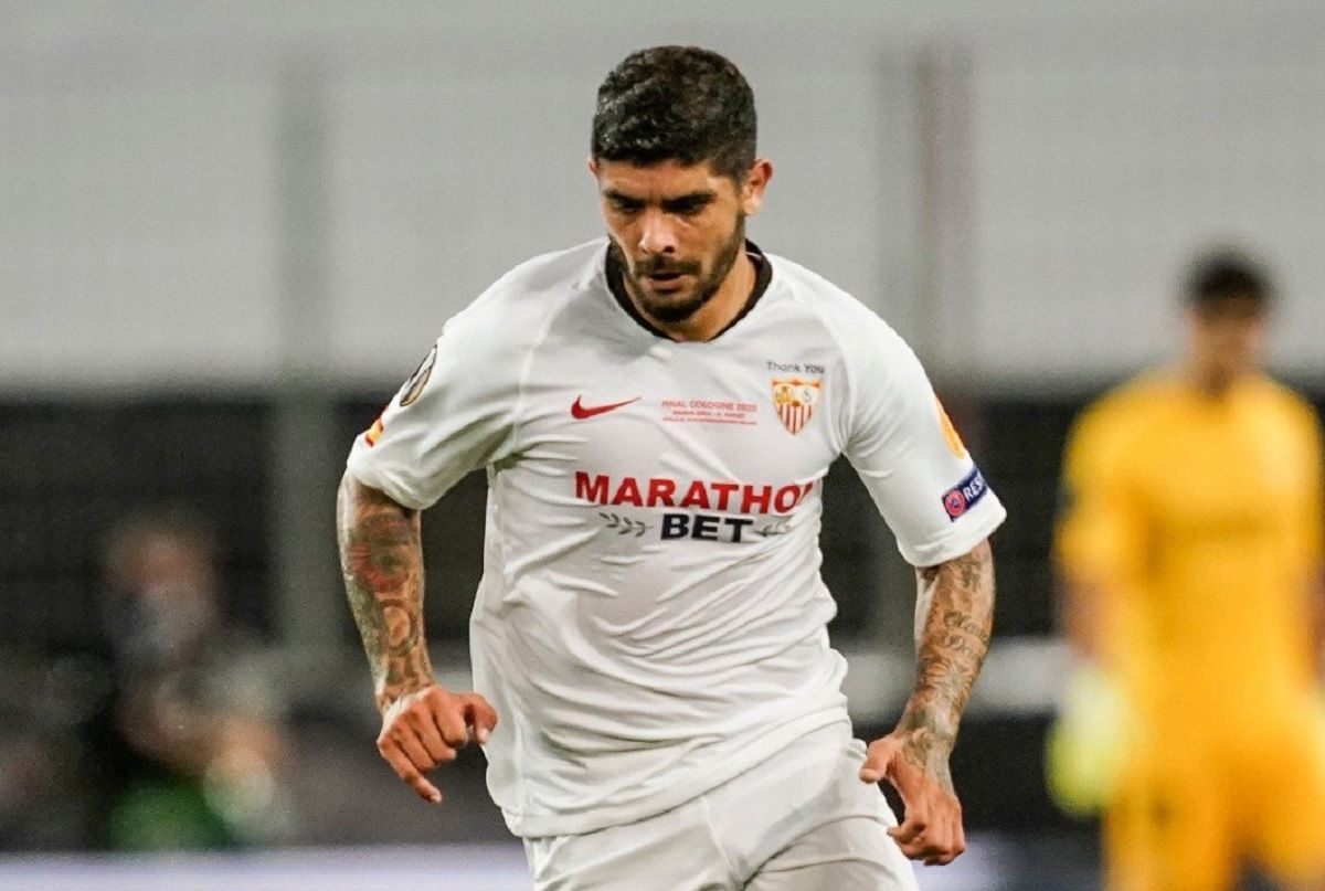  Banega, en la final de la Europa League de Colonia en 2020.