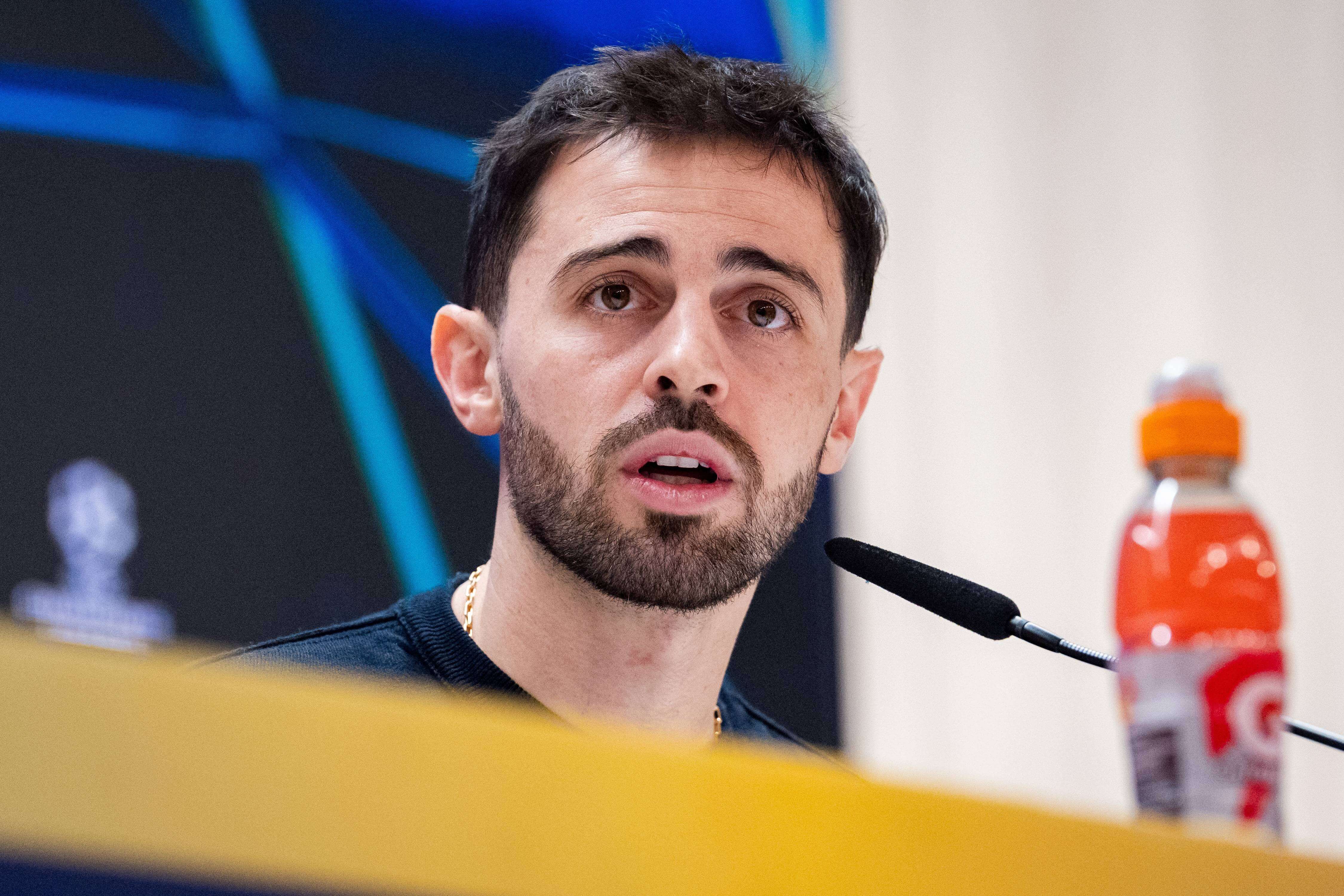  Bernardo Silva, en rueda de prensa.