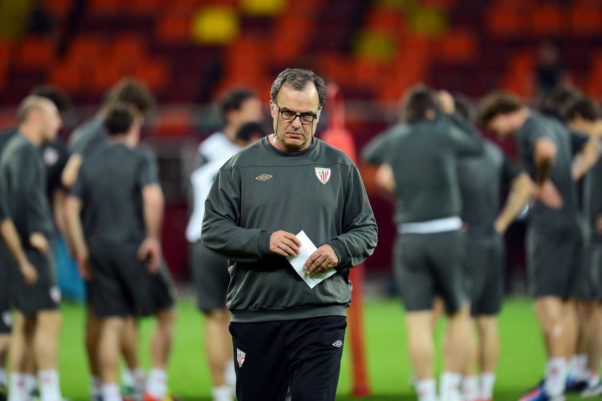  El técnico argentino Marcelo Bielsa en su etapa con Josu Urrutia en el Athletic Club.