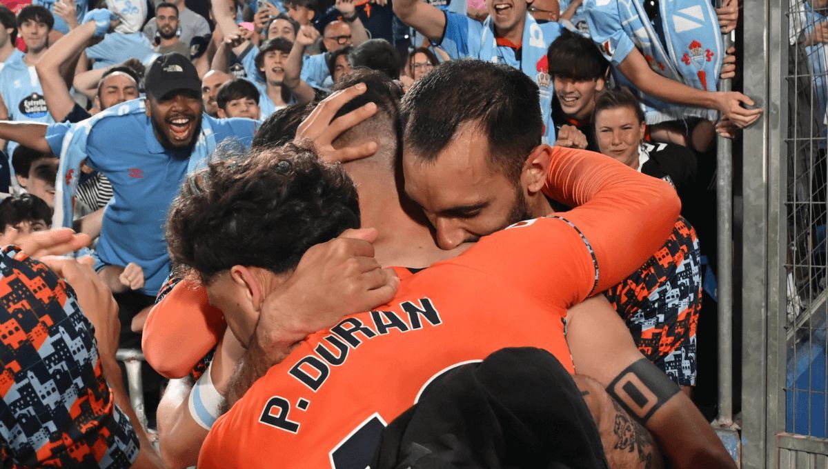  Borja Iglesias celebra su gol en el Getafe-Celta.